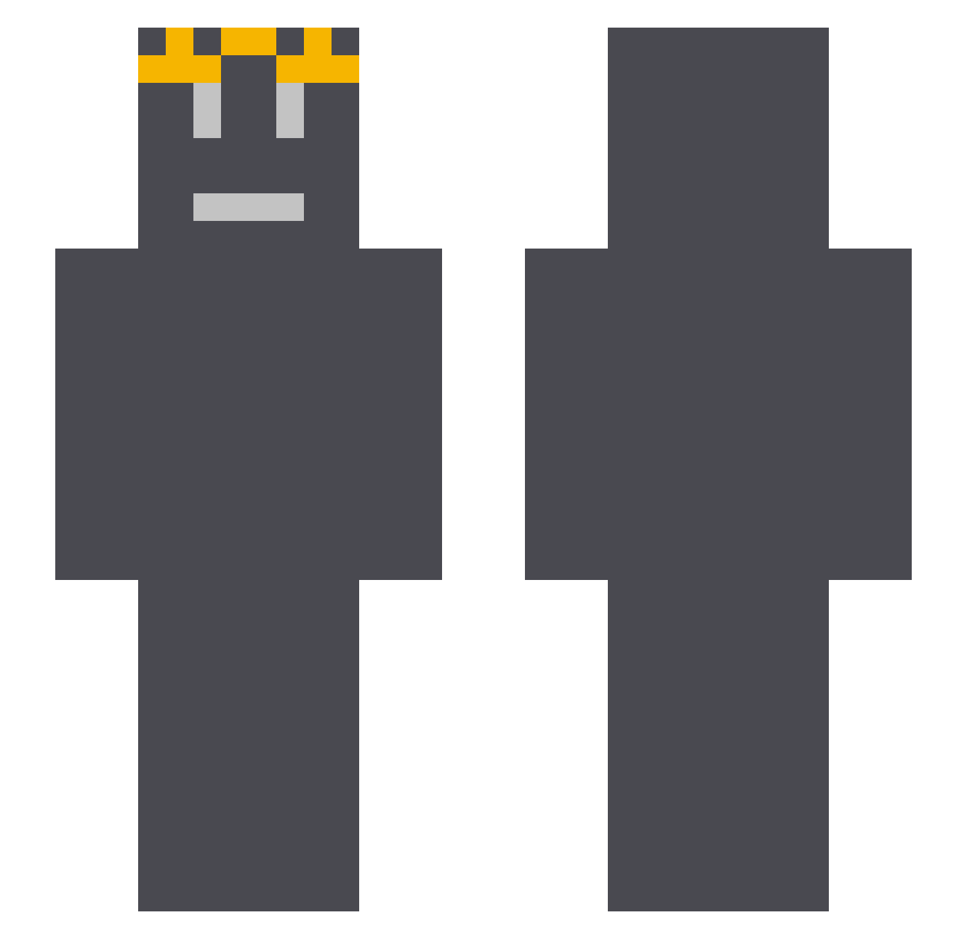 realphysicc Minecraft skin, front and back view