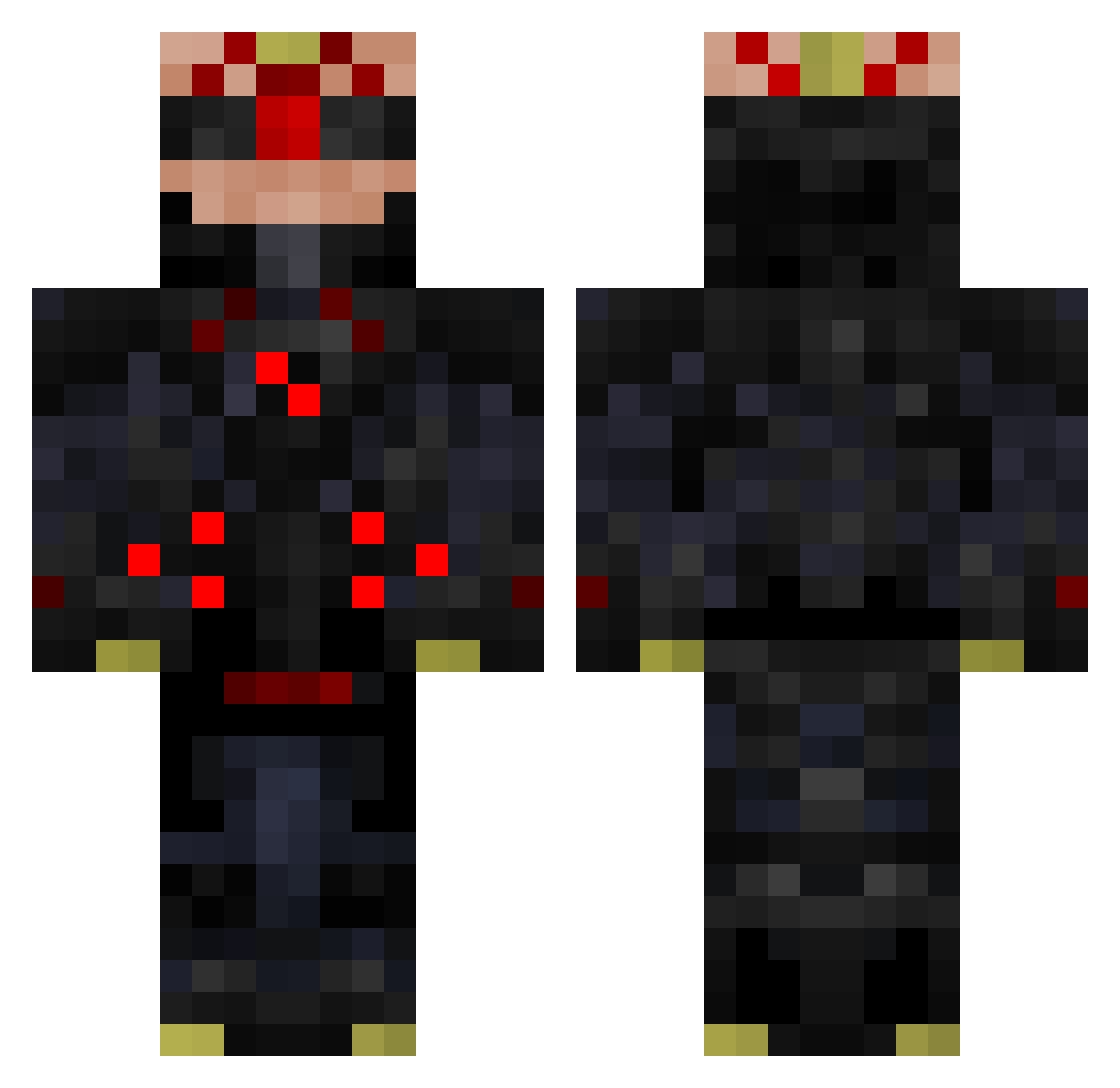 Xiao1229 Minecraft skin, front and back view