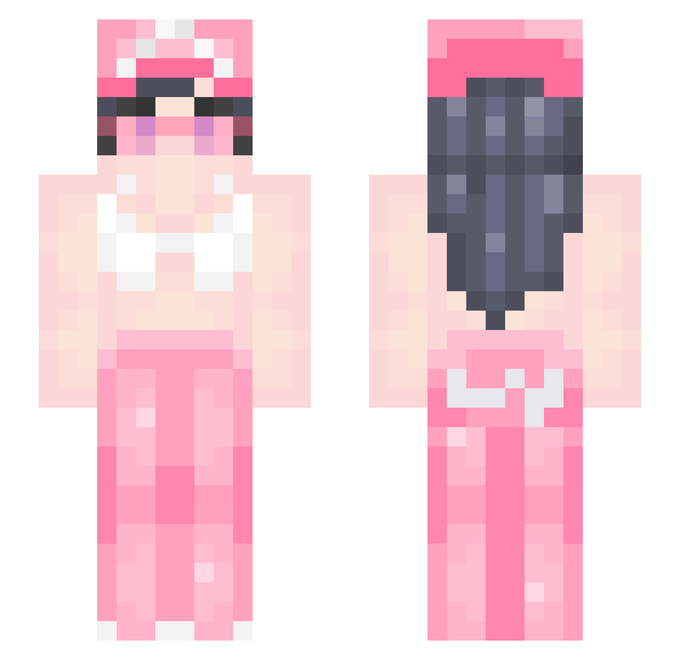 elixalite Minecraft skin, front and back view