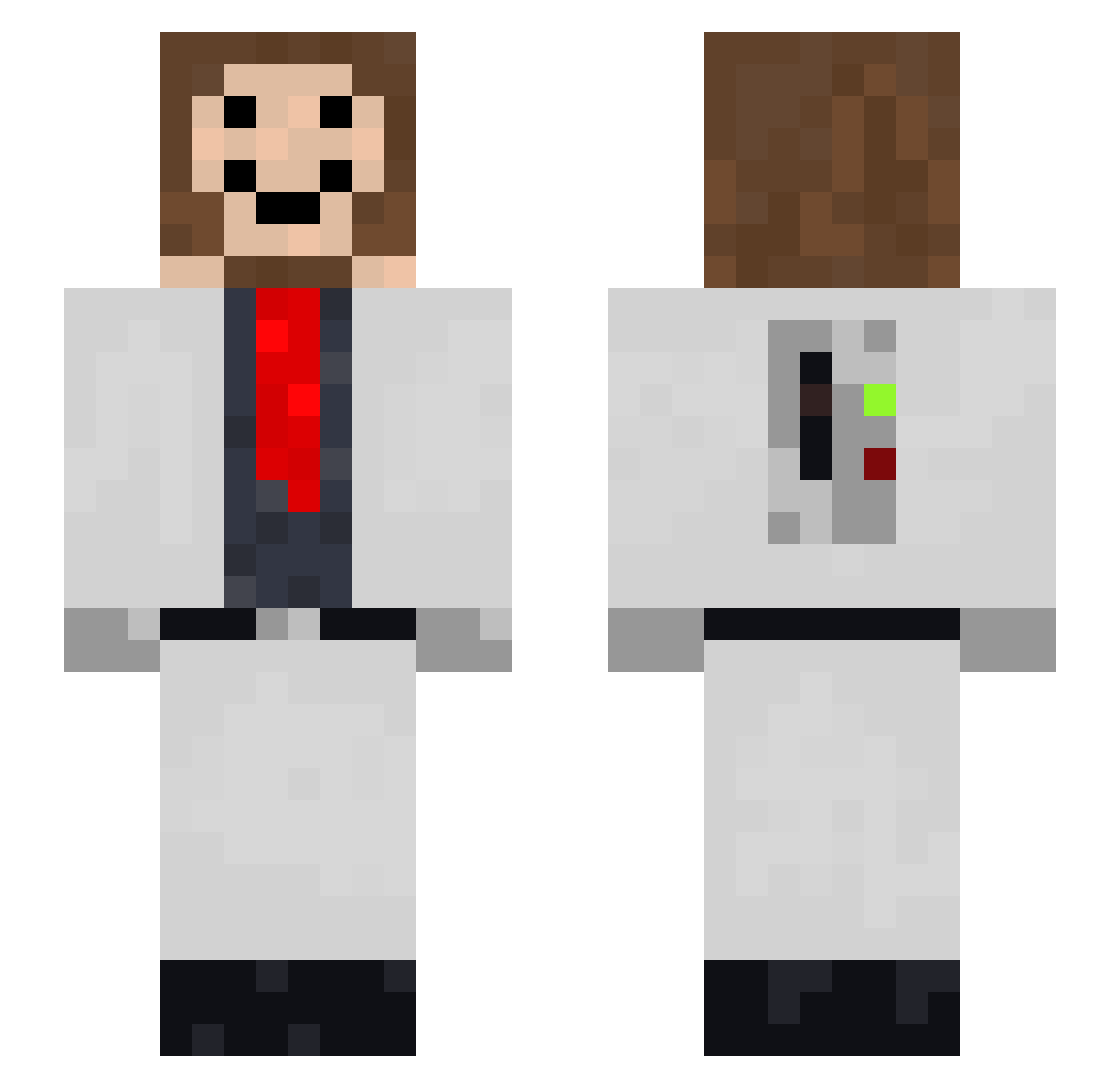 AshSux247 Minecraft skin, front and back view