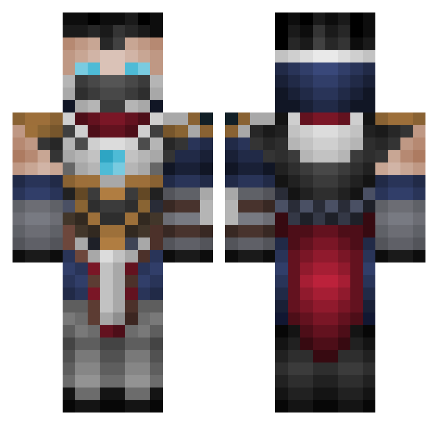 Daigosedai Minecraft skin, front and back view
