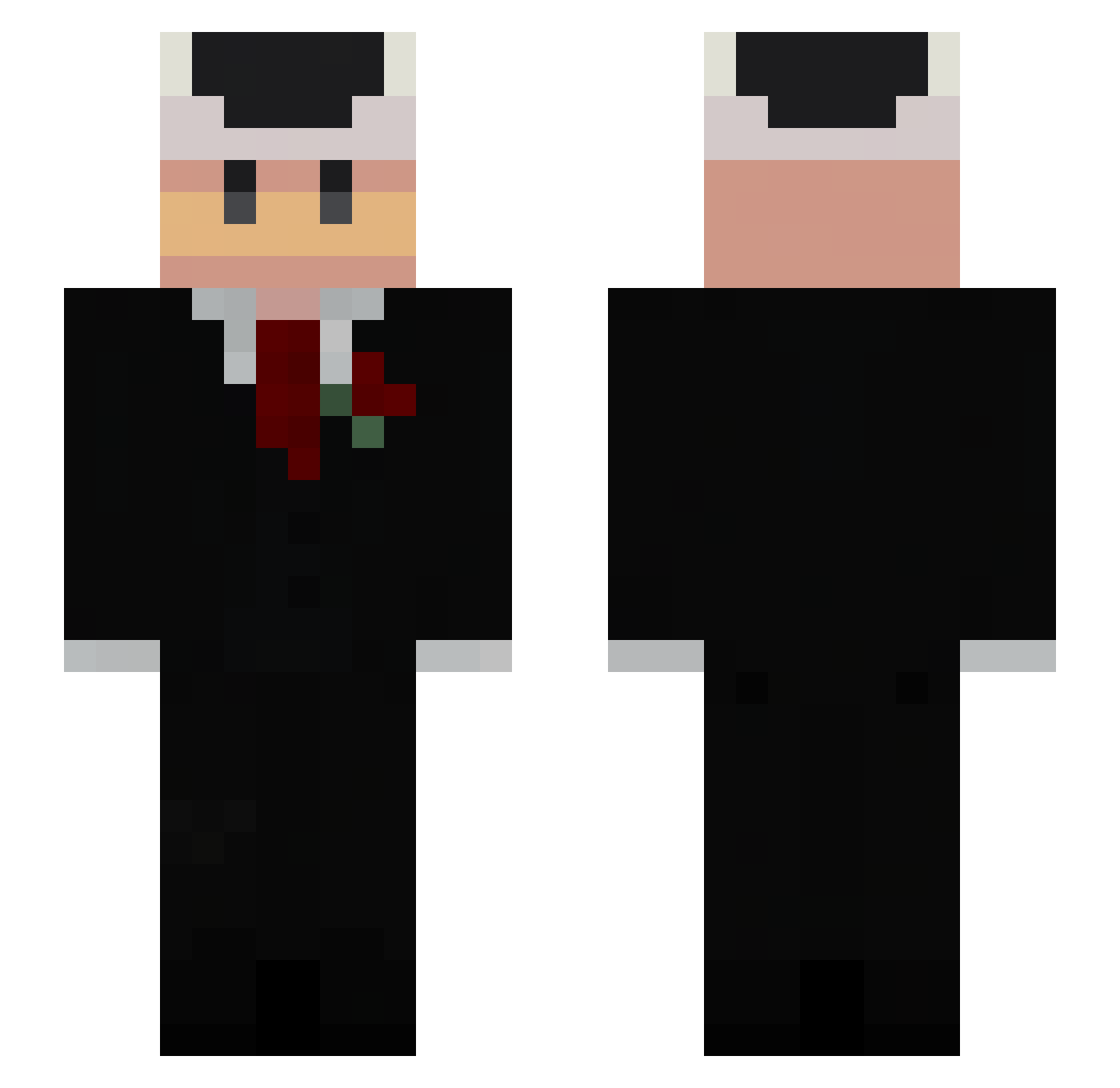 soyrxv Minecraft skin, front and back view