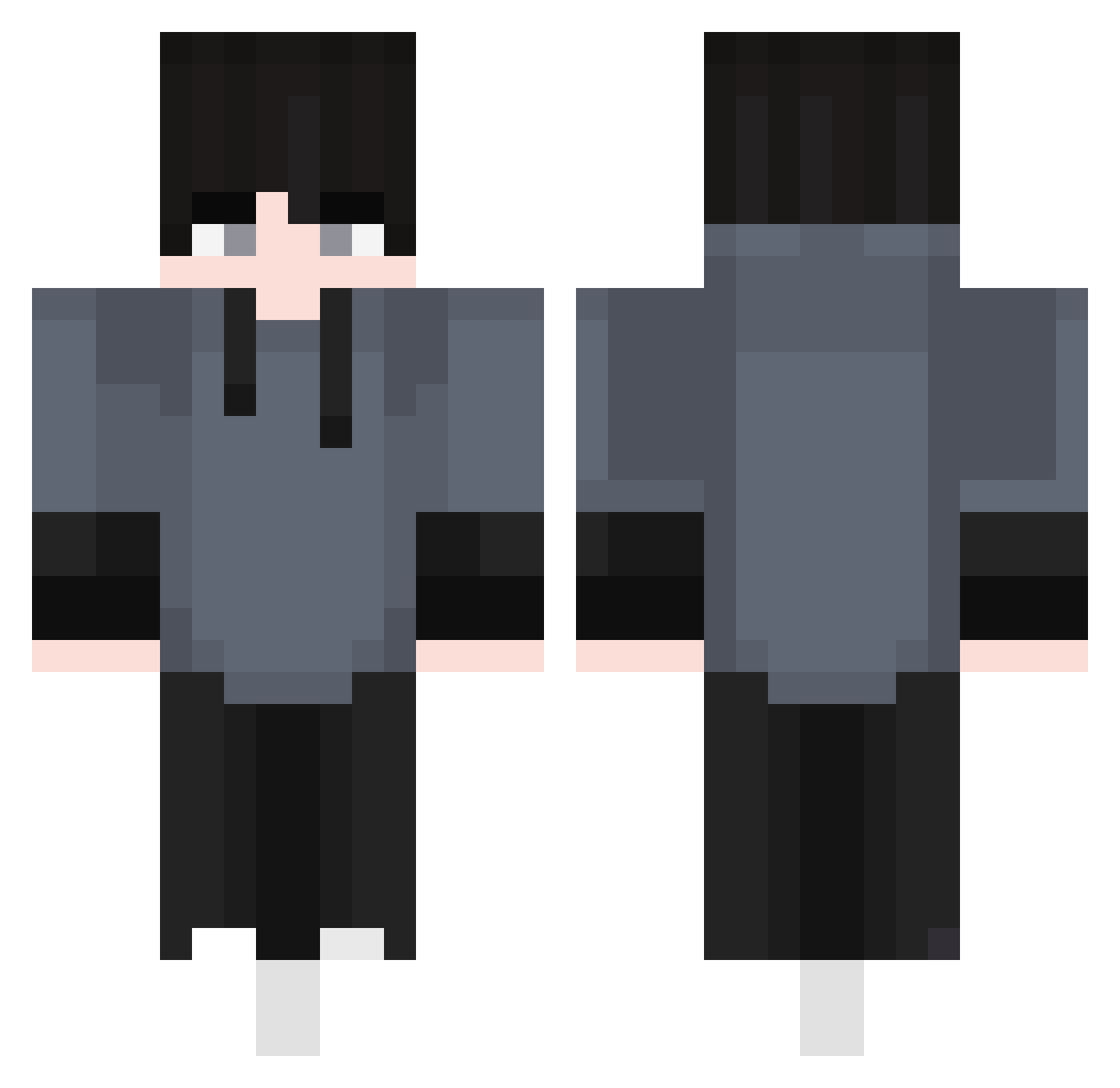 ShadicDzn Minecraft skin, front and back view