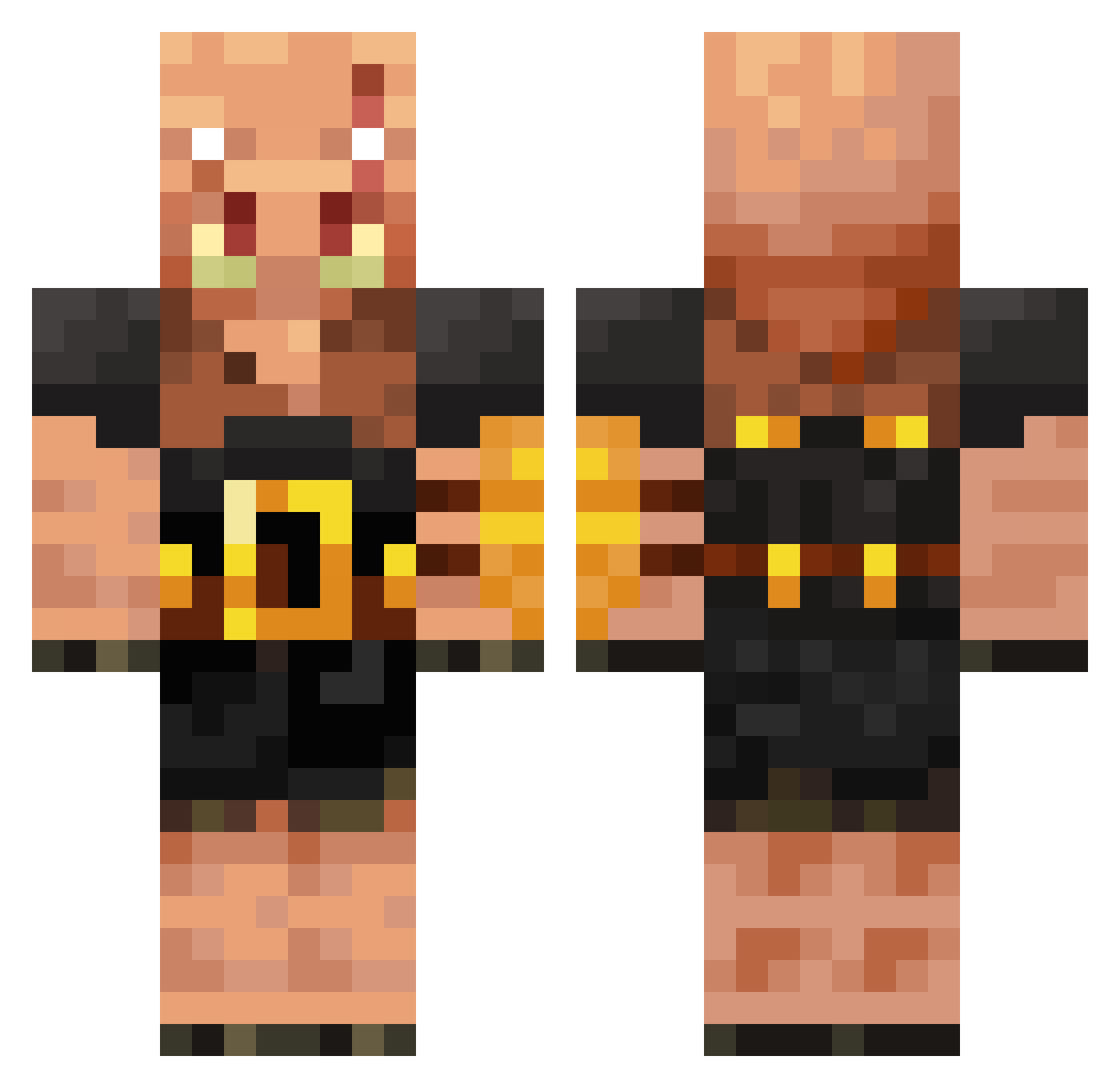 zepm26 Minecraft skin, front and back view