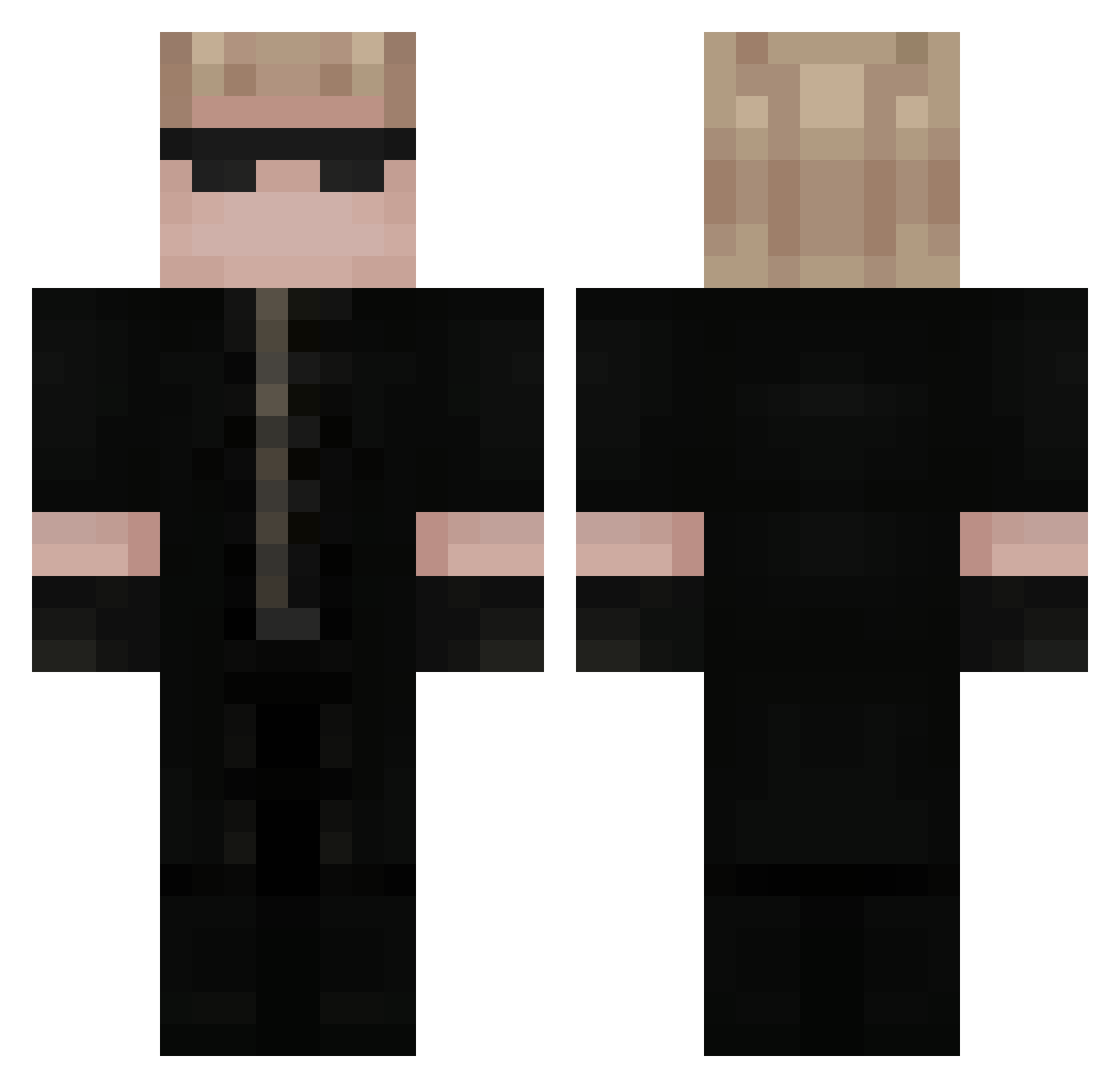 Marceau_OFF Minecraft skin, front and back view