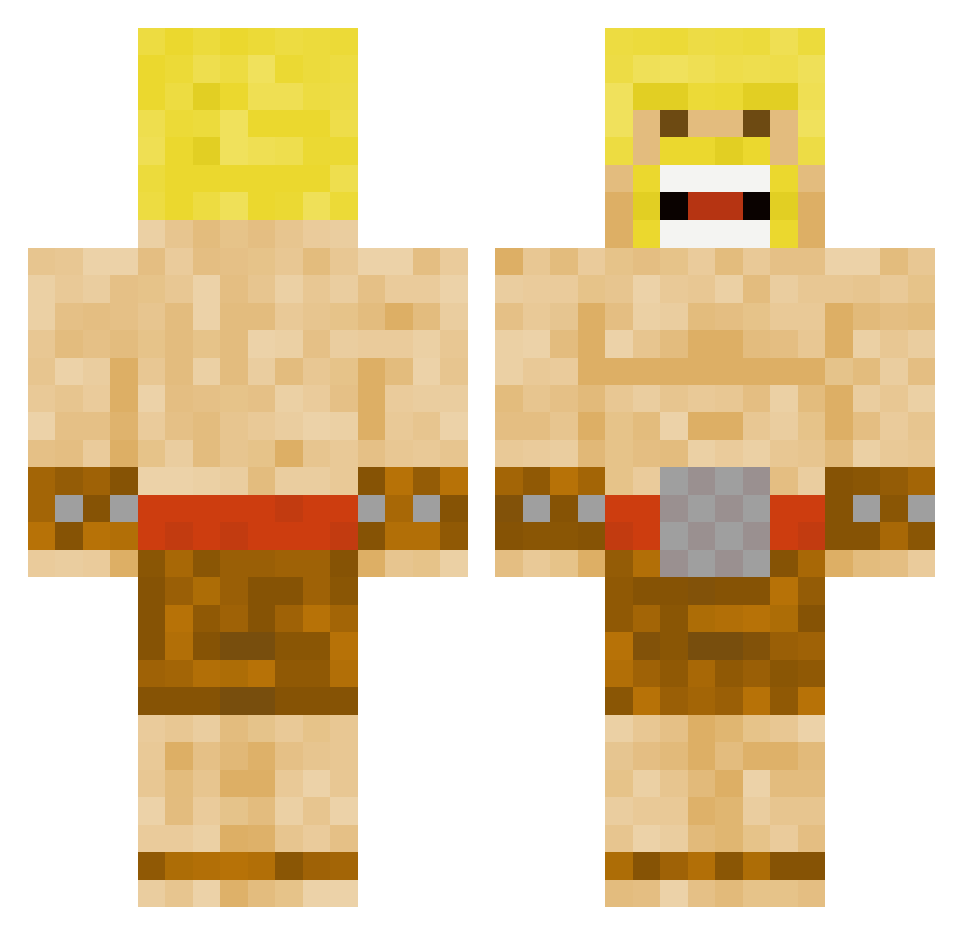 SchokiDipper Minecraft skin, front and back view