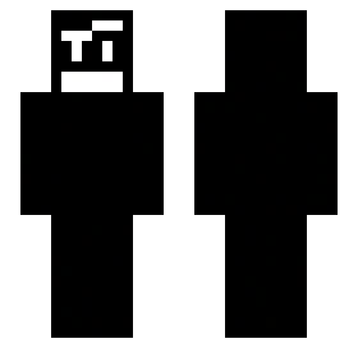 LackOfBrainn Minecraft skin, front and back view