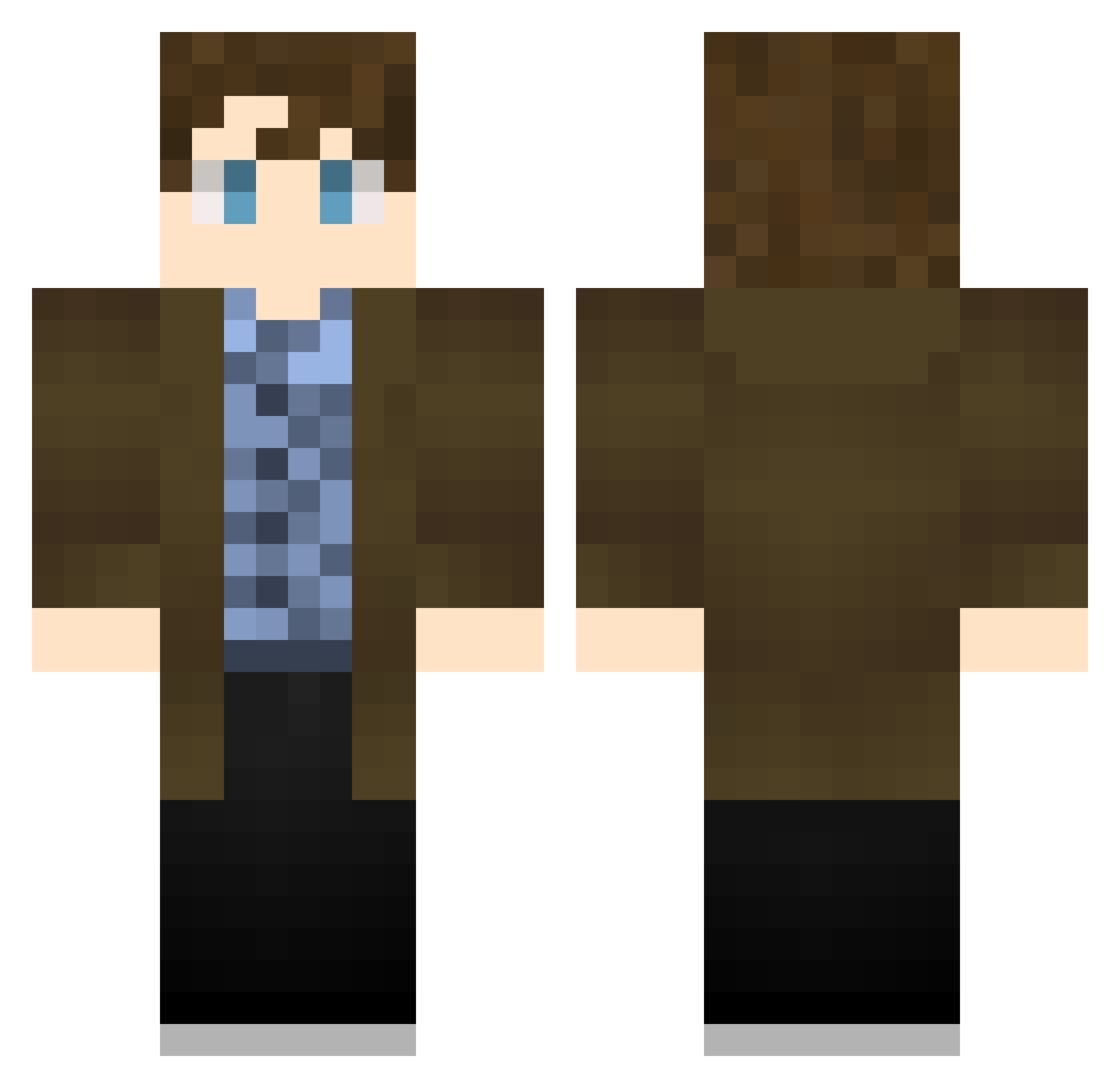 ShaunMurphy_ Minecraft skin, front and back view
