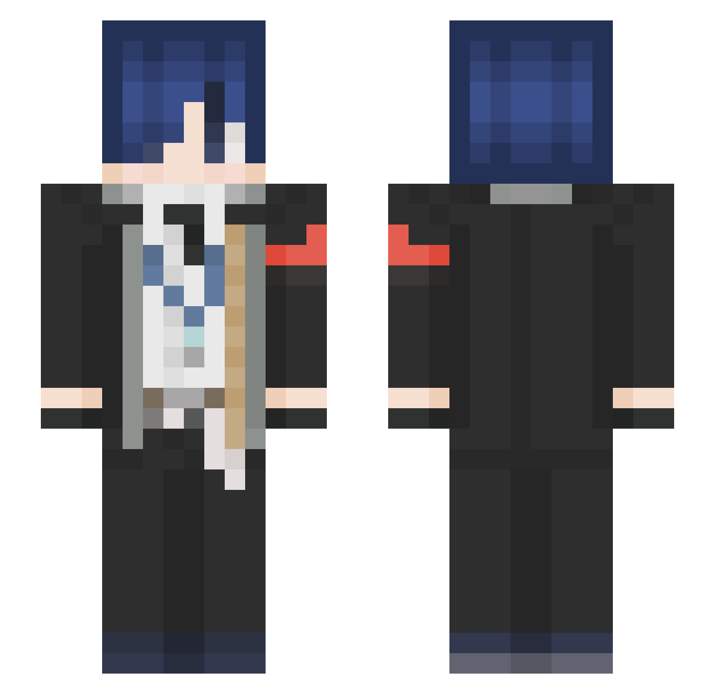 TheDarkDeceiver Minecraft skin, front and back view