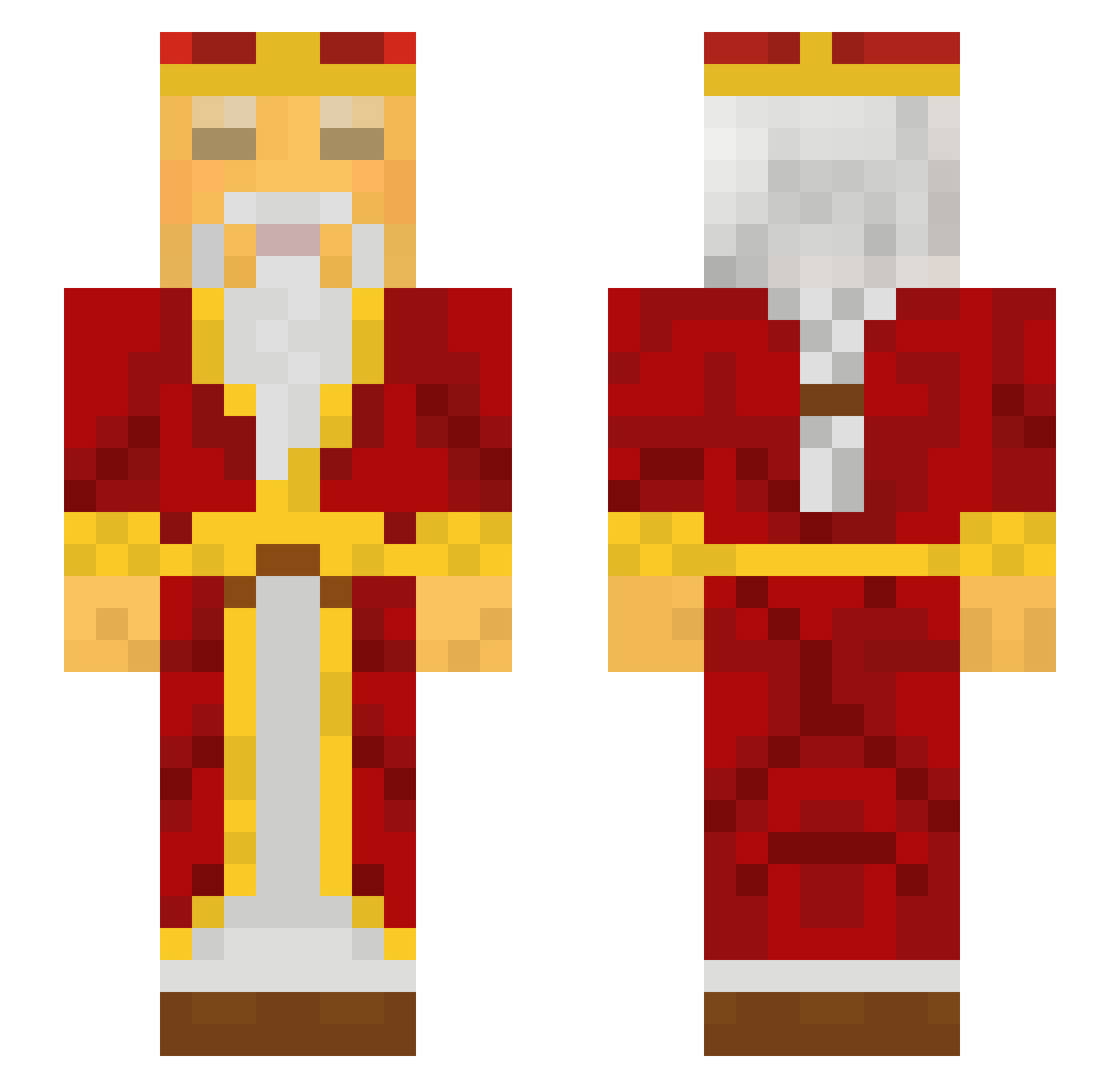WpMEmcjactic Minecraft skin, front and back view