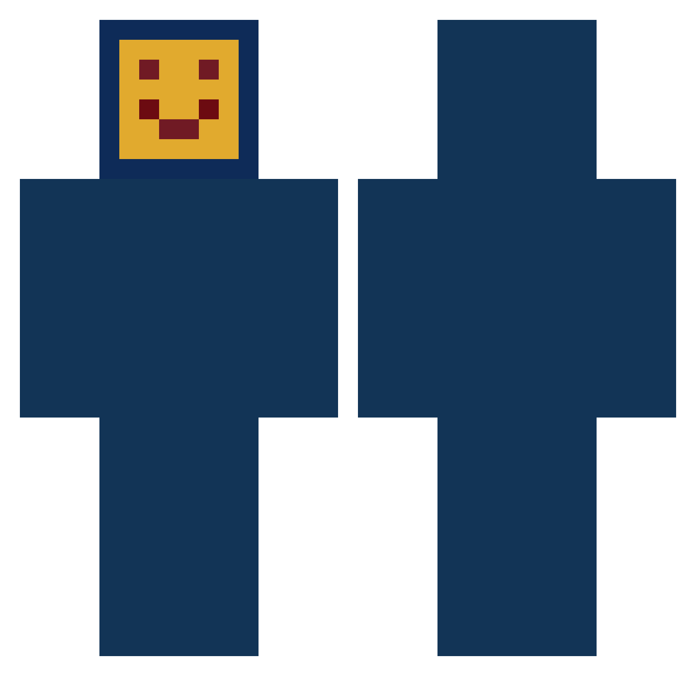 stevemotte Minecraft skin, front and back view