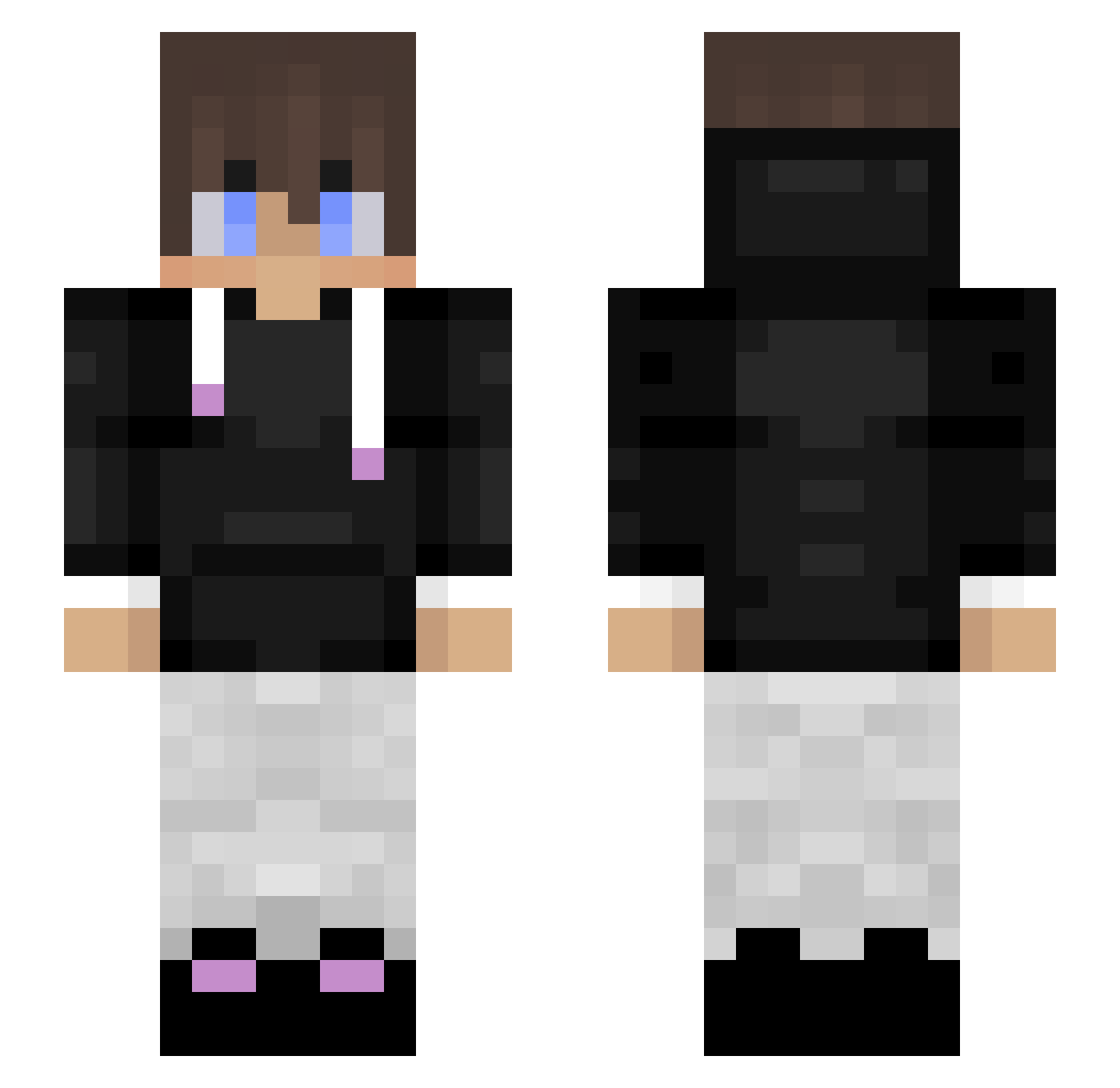PotatoLicker Minecraft skin, front and back view
