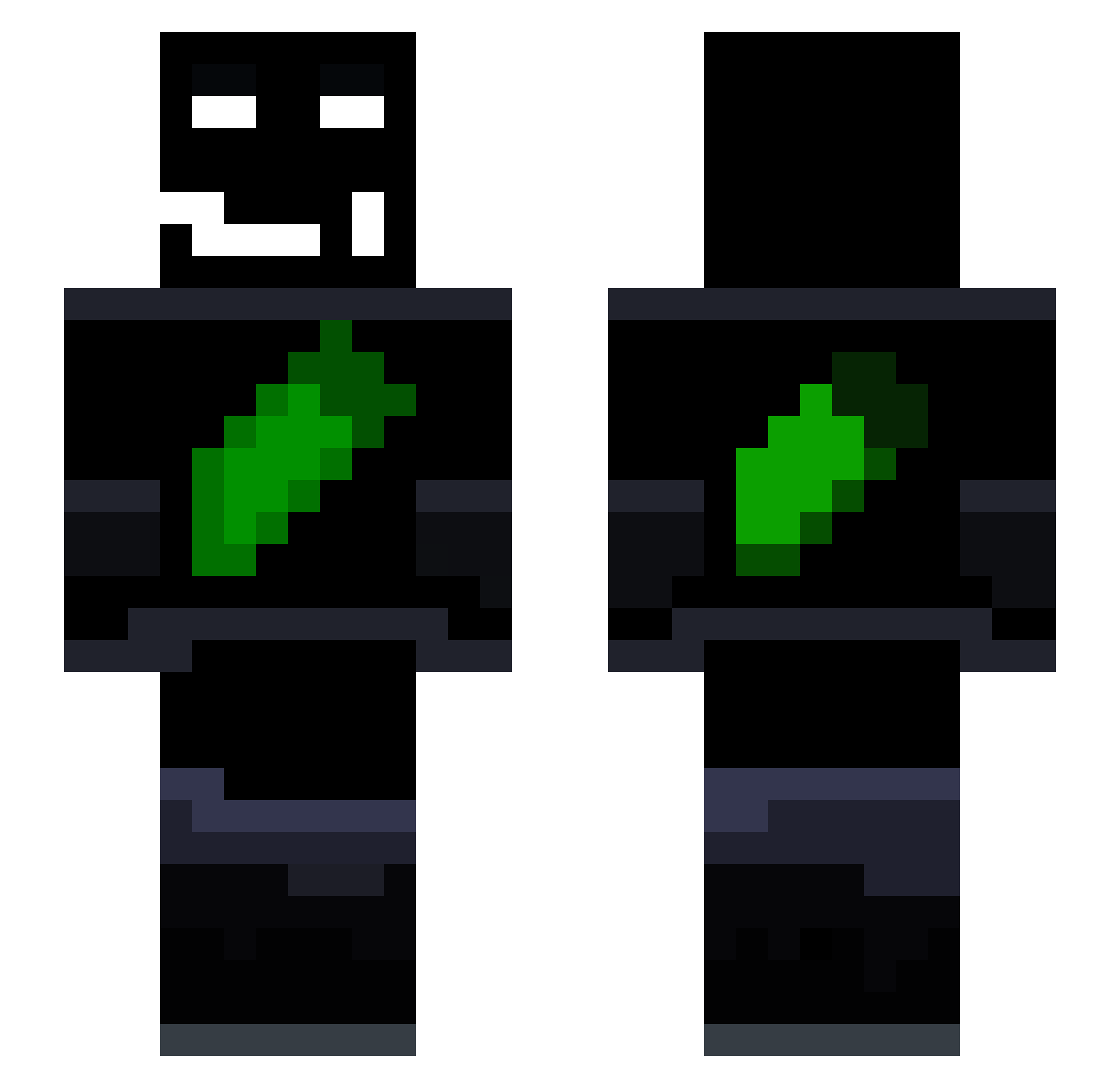 Bestedforagopro Minecraft skin, front and back view