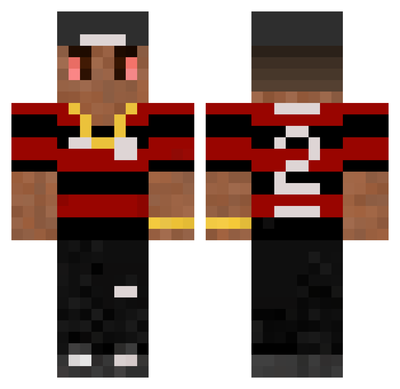 shaadowziinn Minecraft skin, front and back view