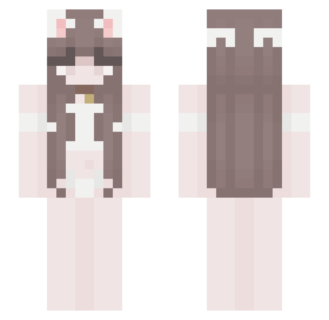 Fig_Armor Minecraft skin, front and back view