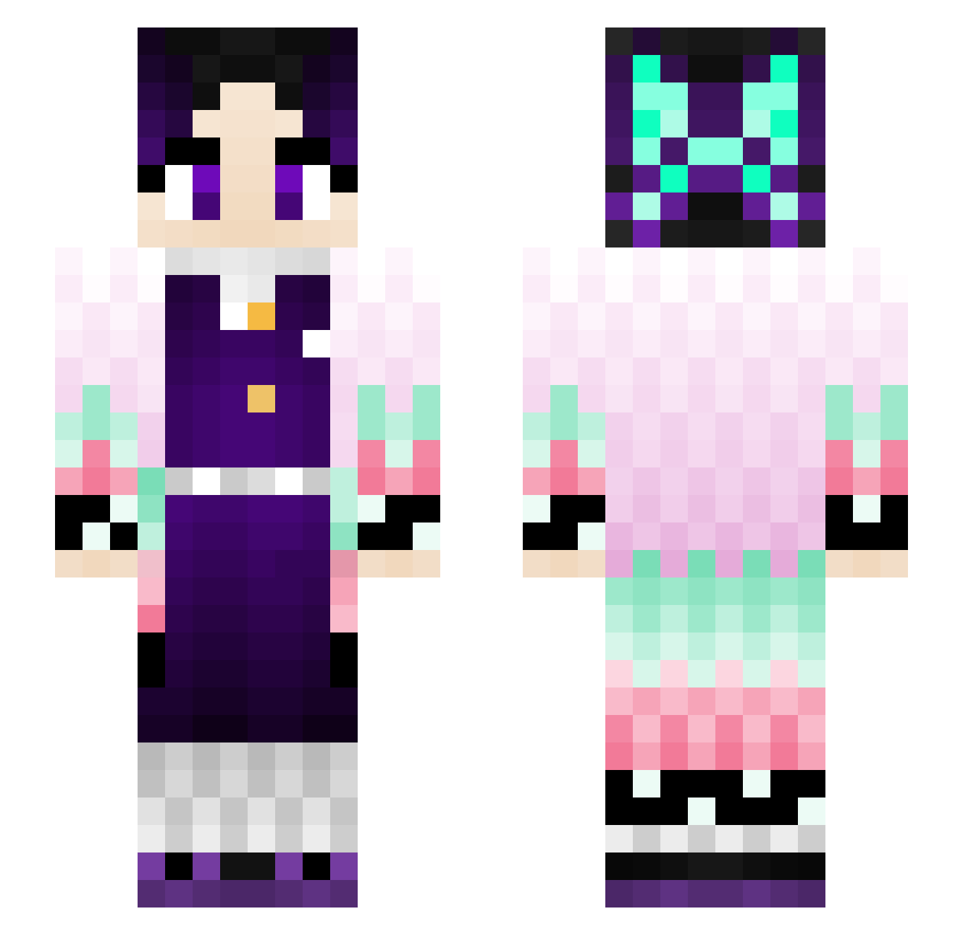 shvnobu Minecraft skin, front and back view
