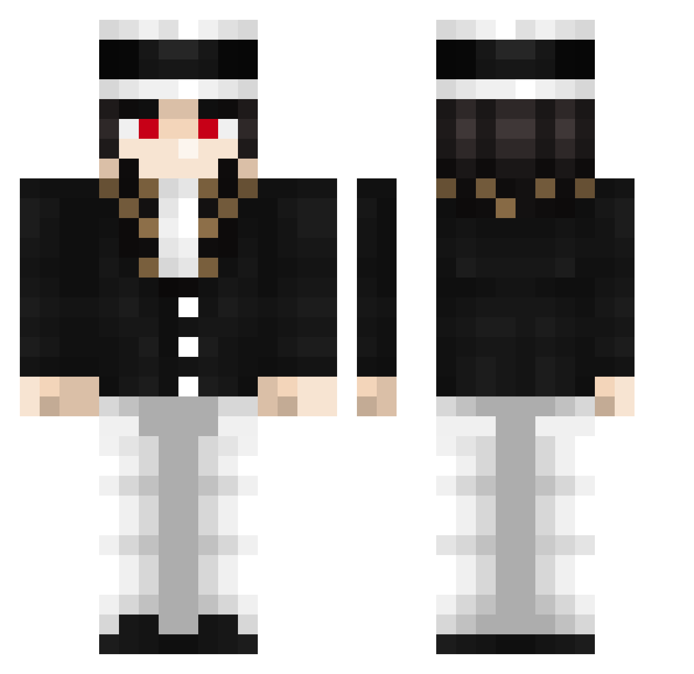 rawramenyum Minecraft skin, front and back view