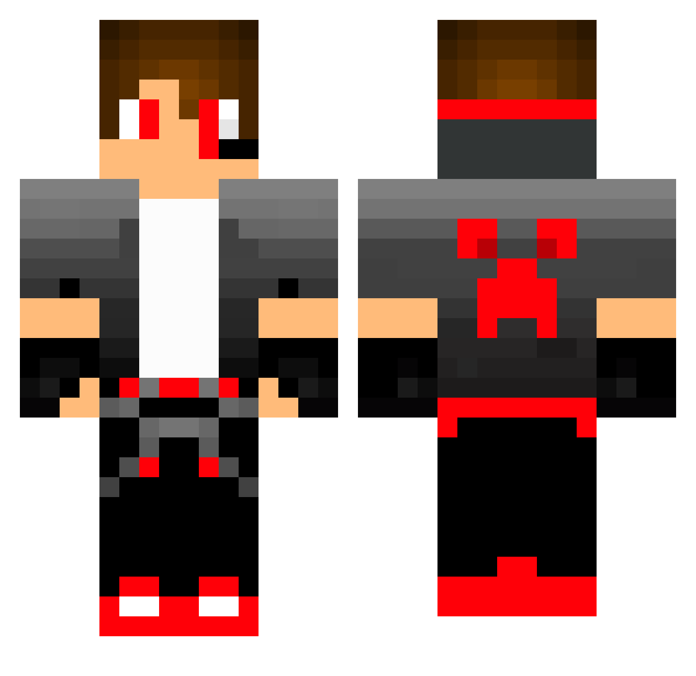 globetrotter Minecraft skin, front and back view