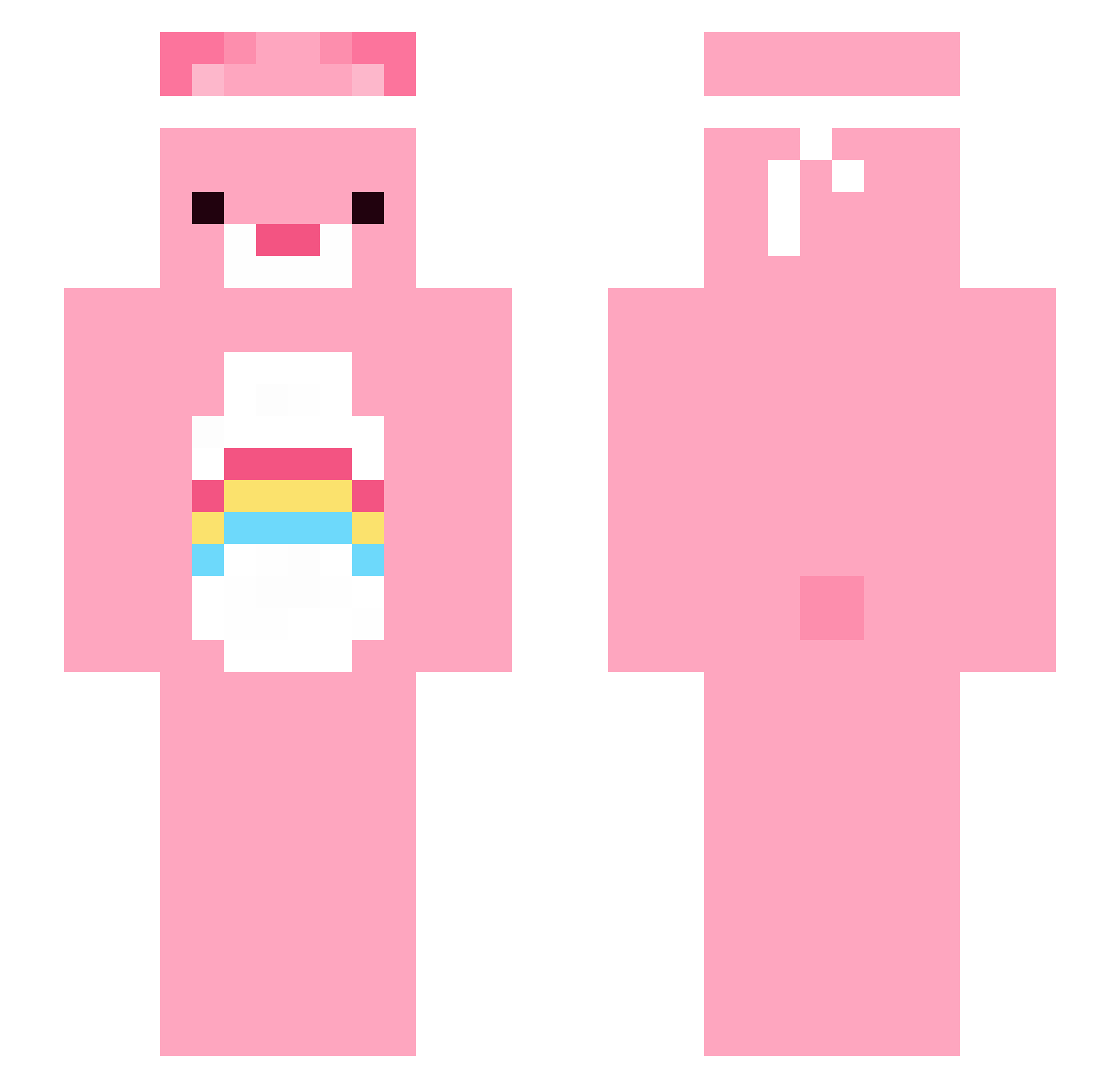 Gofer Minecraft skin, front and back view