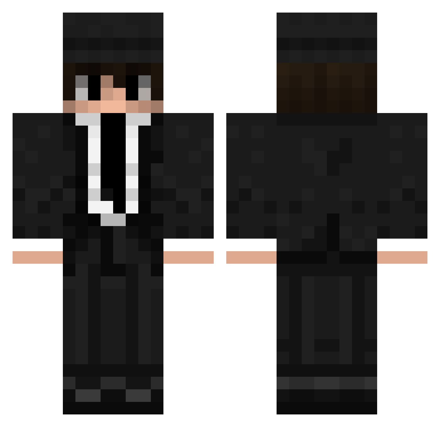 vepex3yy Minecraft skin, front and back view