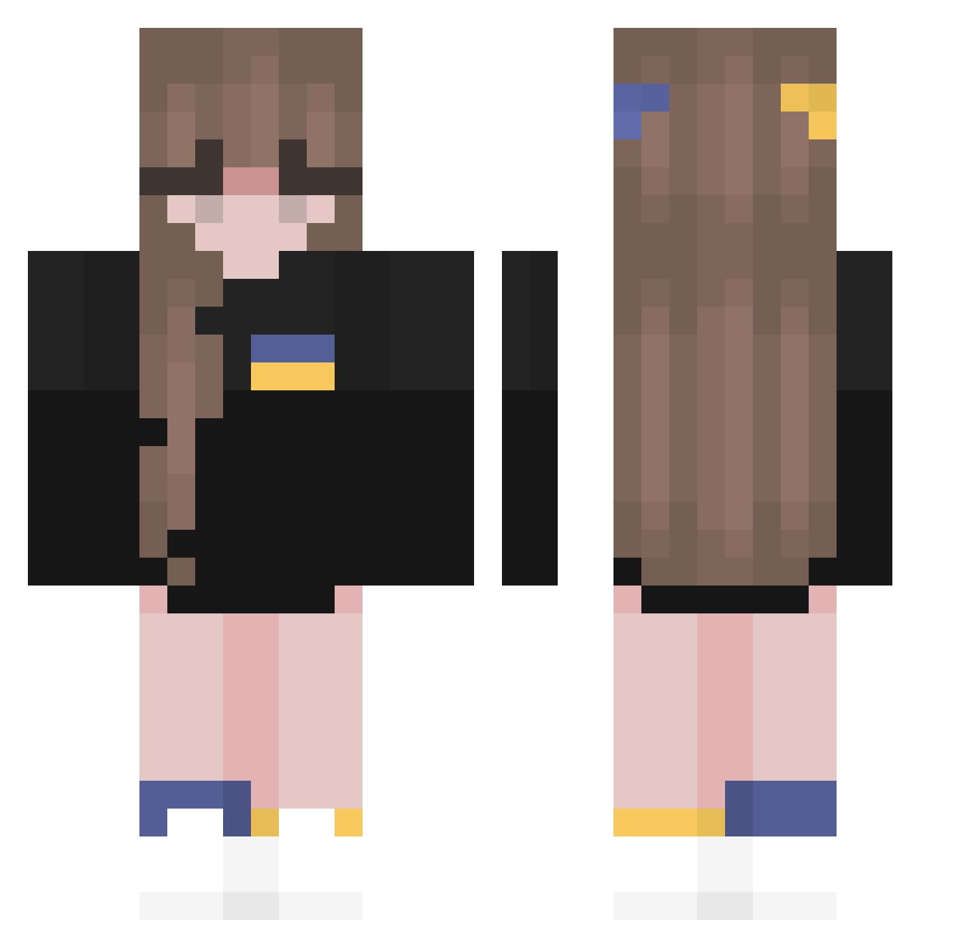 MoonGirl_V2 Minecraft skin, front and back view