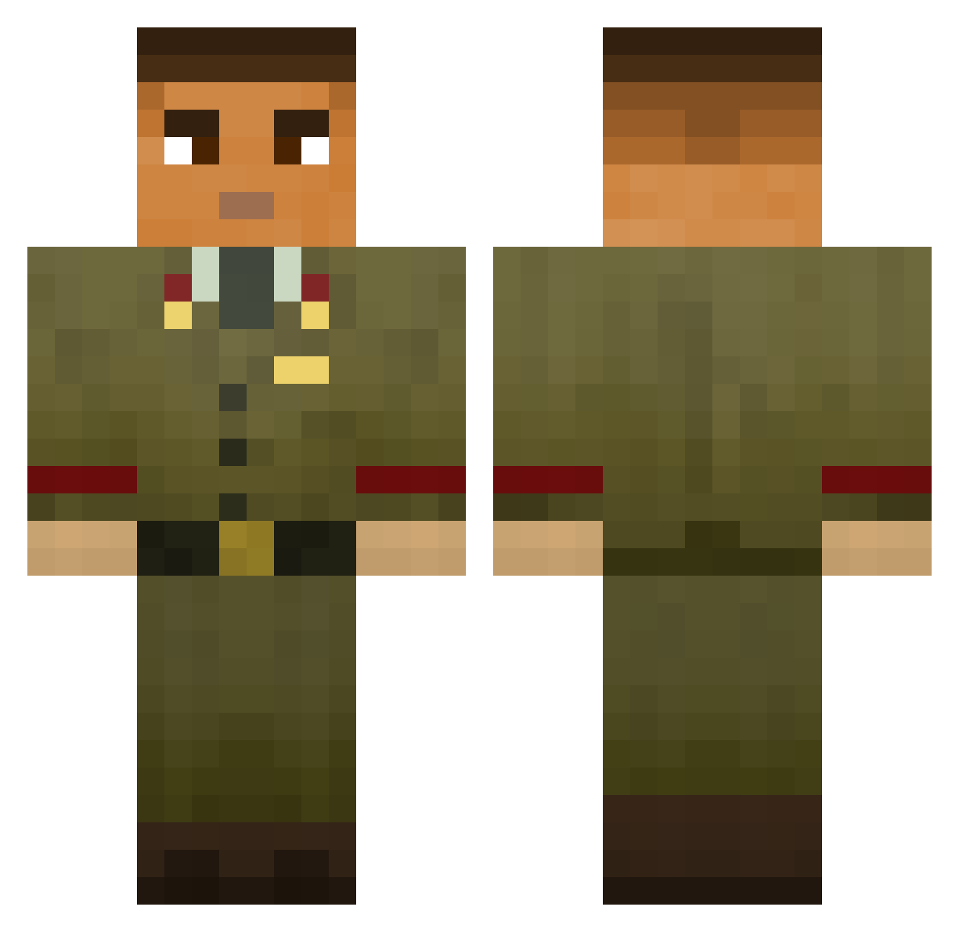 Leoounard Minecraft skin, front and back view