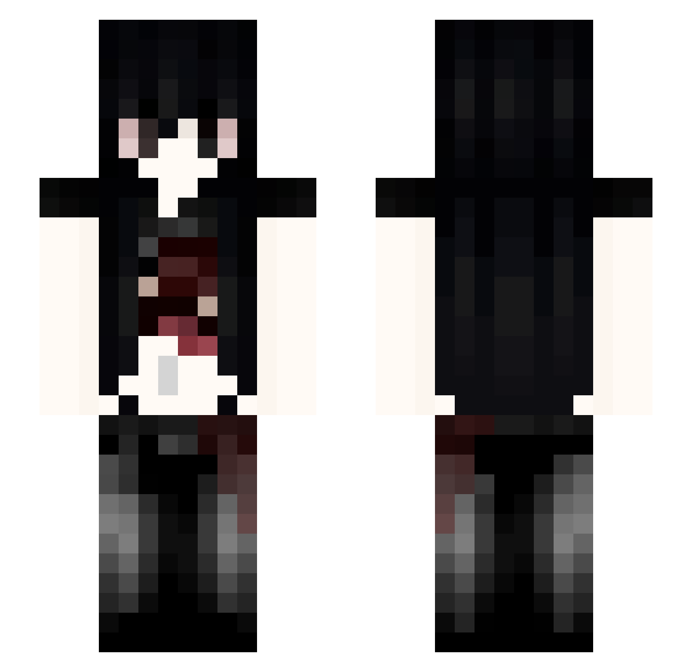 h6enn Minecraft skin, front and back view