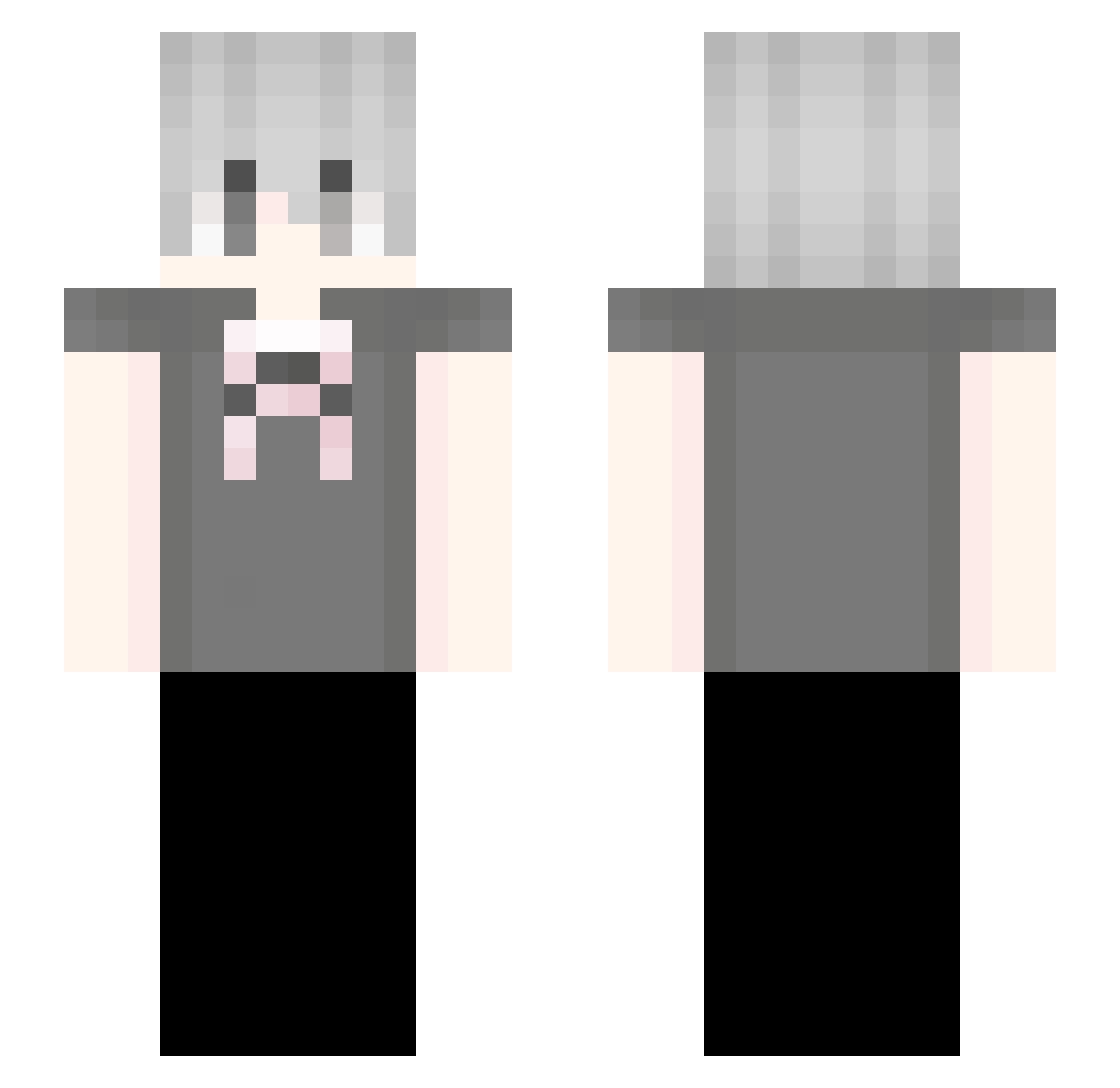 trocy Minecraft skin, front and back view