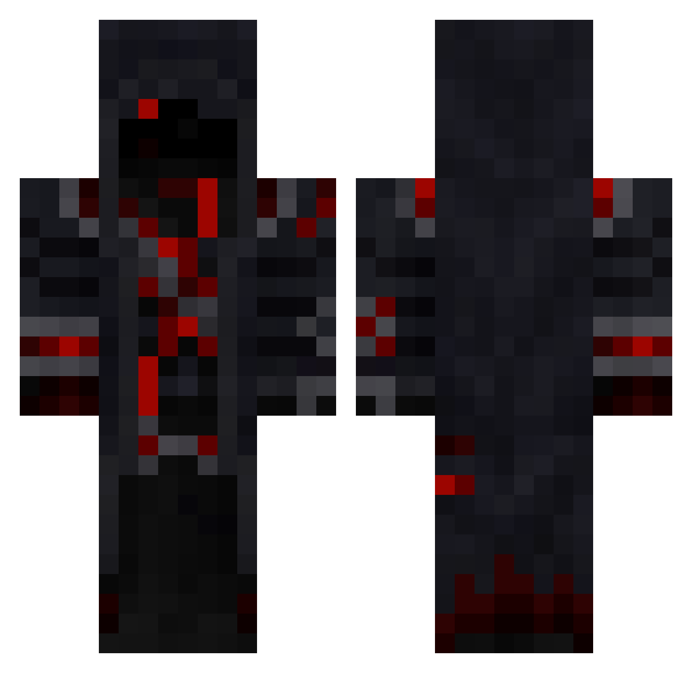 LittleBubbles6 Minecraft skin, front and back view