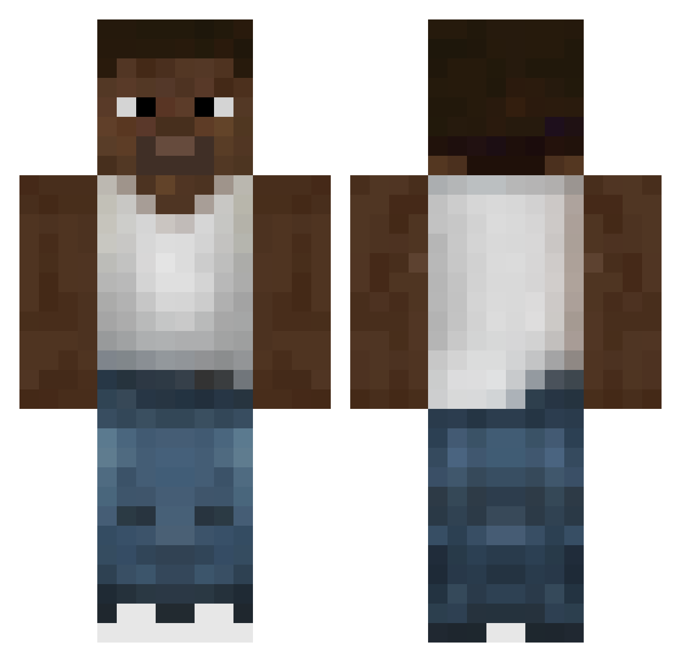 AmigoTimbo Minecraft skin, front and back view