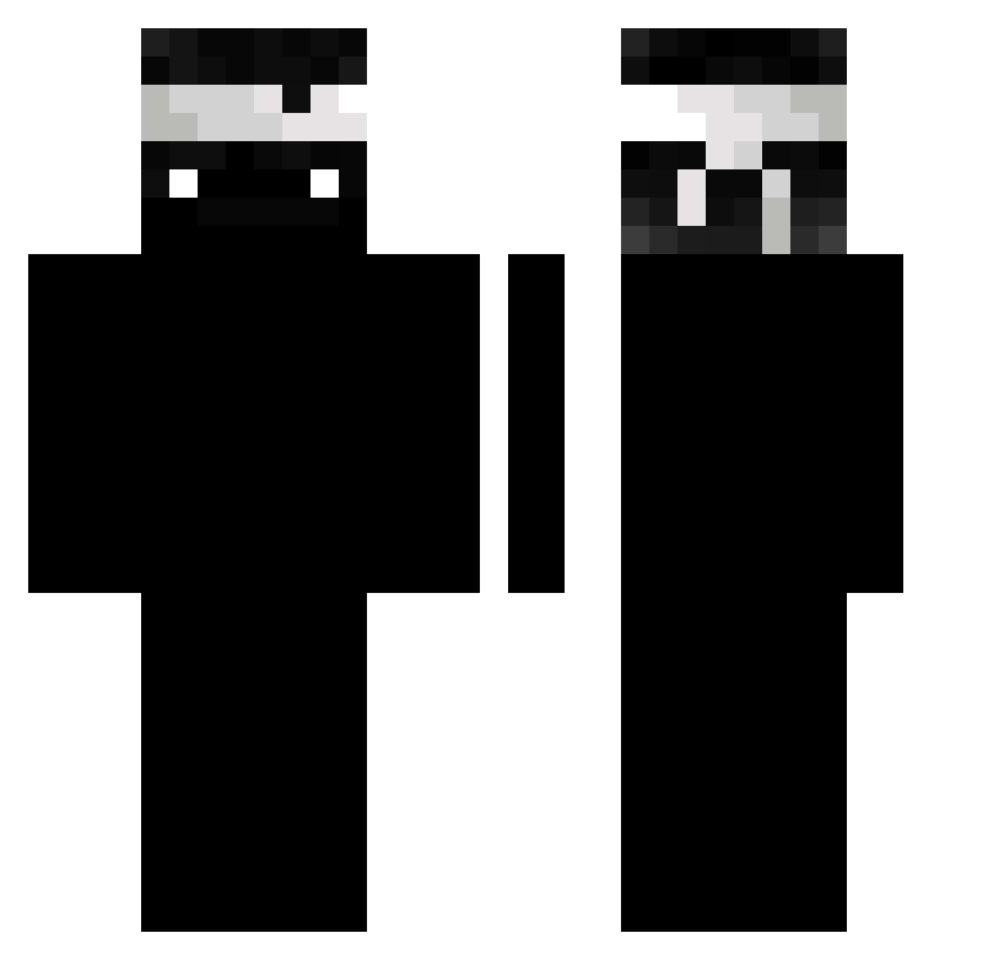 modo_ Minecraft skin, front and back view