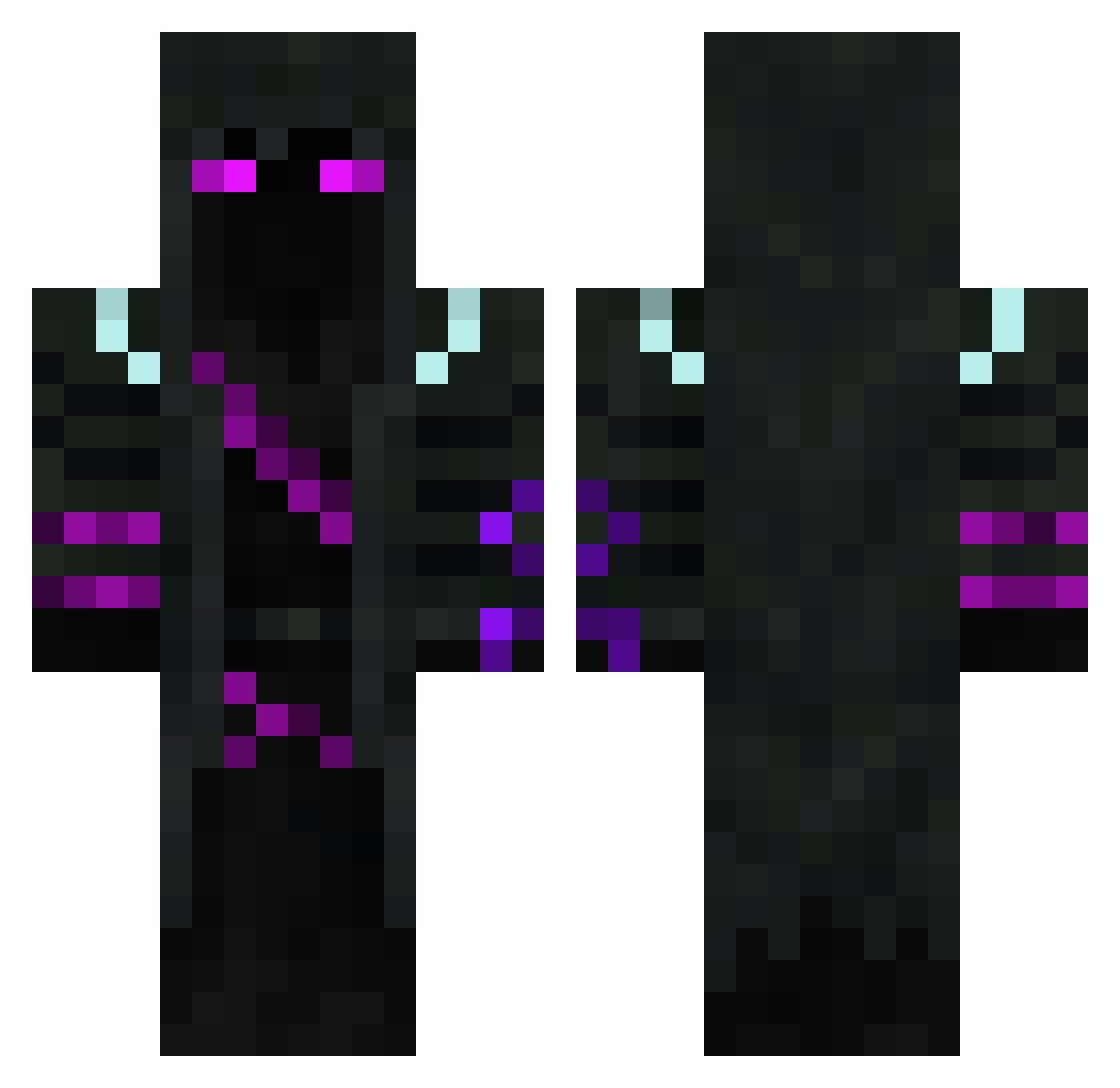 Grim_Teddy Minecraft skin, front and back view