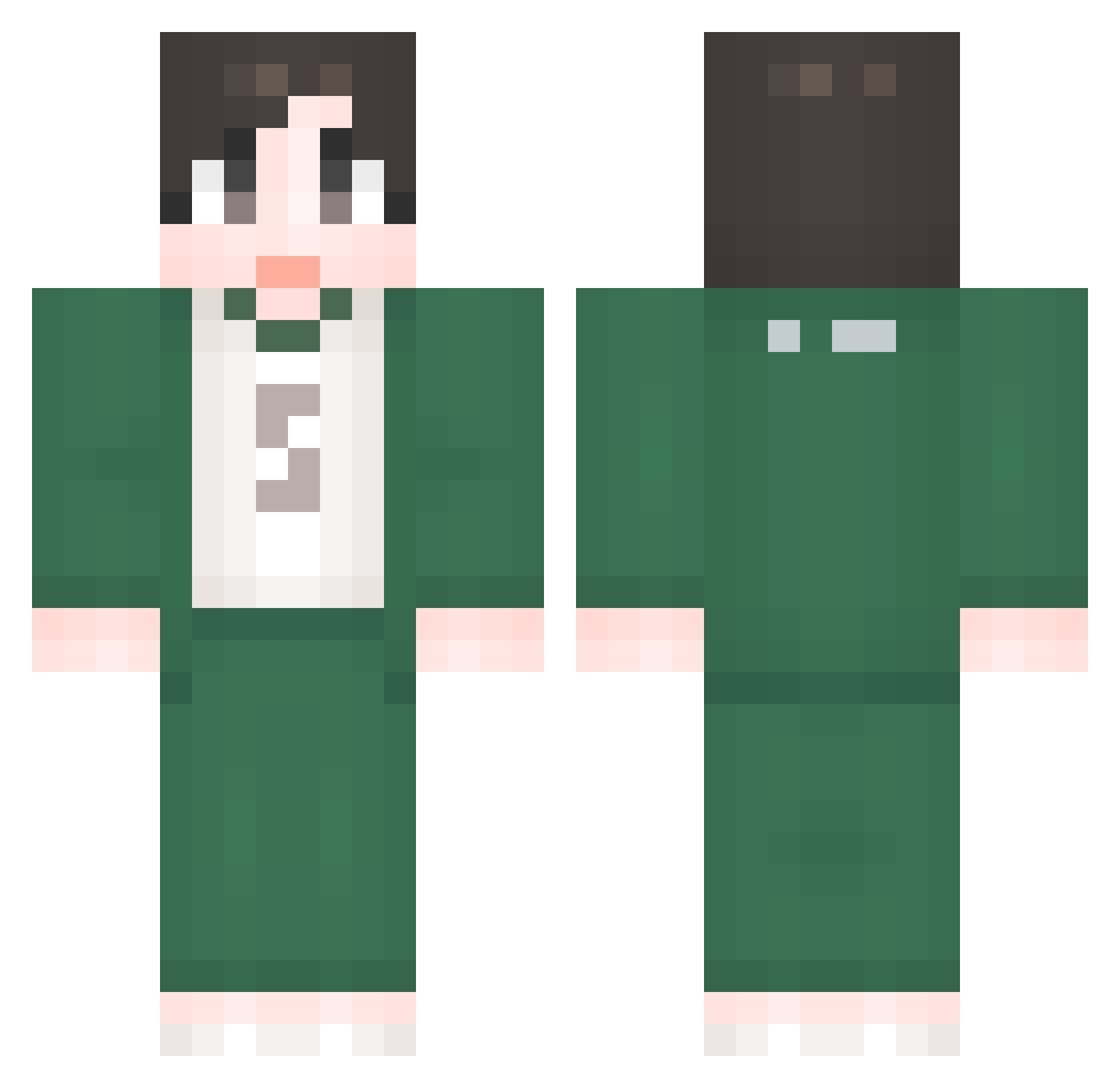 Bini_17 Minecraft skin, front and back view
