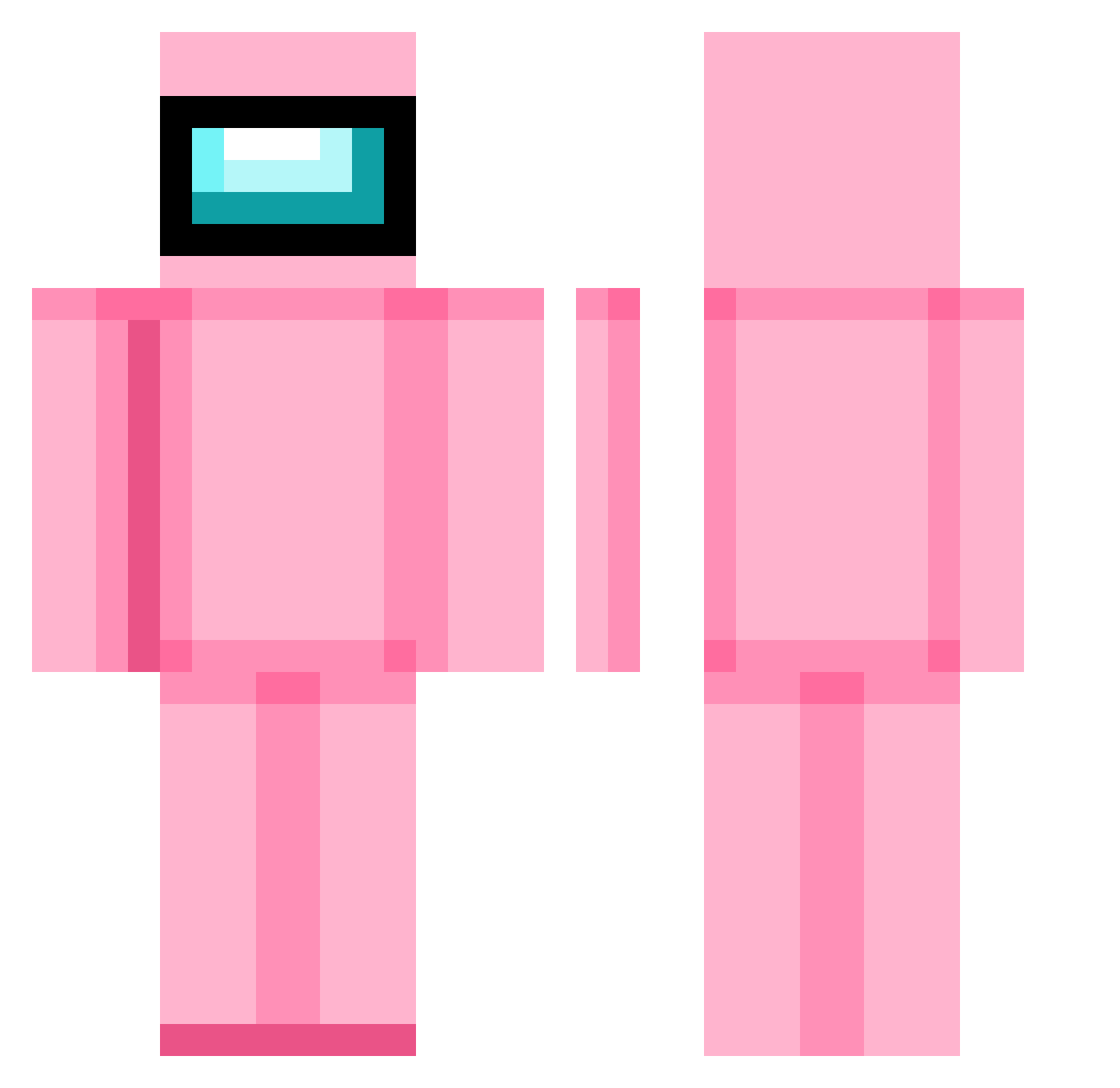 matty1644 Minecraft skin, front and back view
