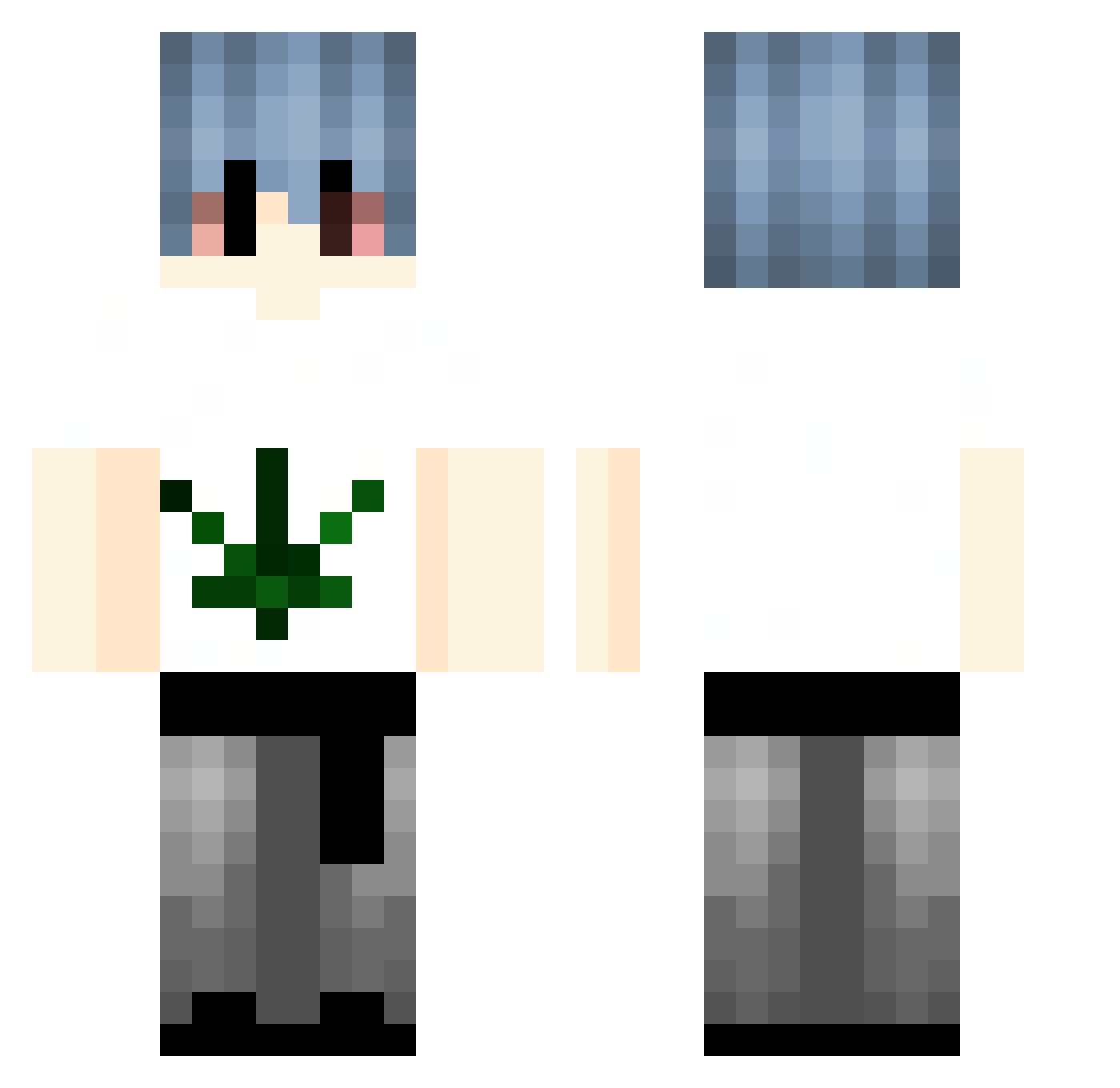 kekitox1574 Minecraft skin, front and back view