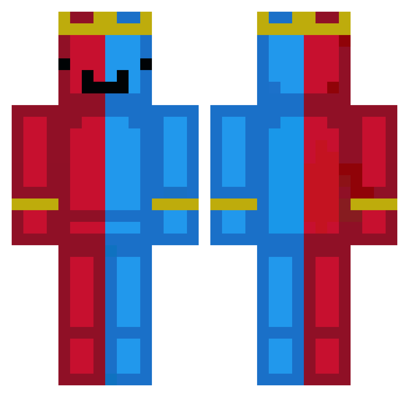 Zeraphim Minecraft skin, front and back view