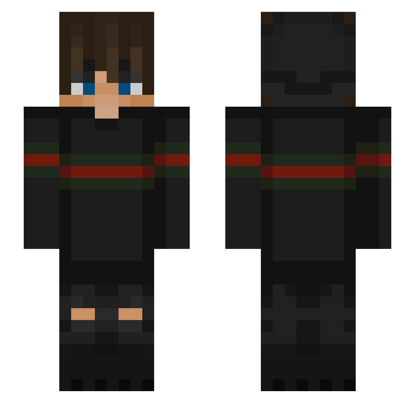 Roman06412 Minecraft skin, front and back view