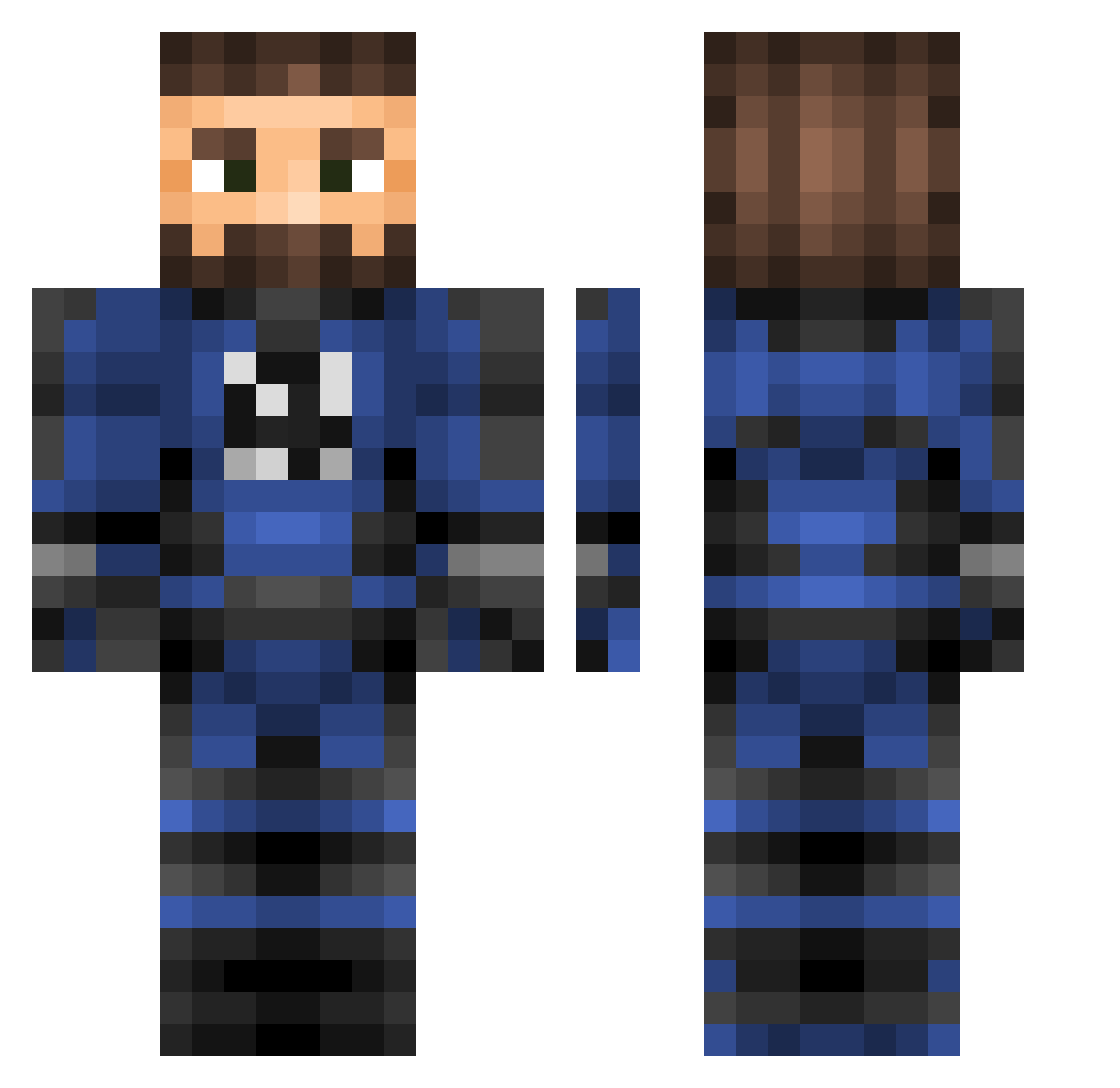Celtics_37 Minecraft skin, front and back view