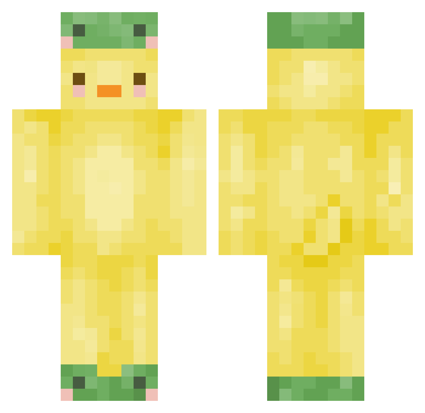 gmaegn Minecraft skin, front and back view