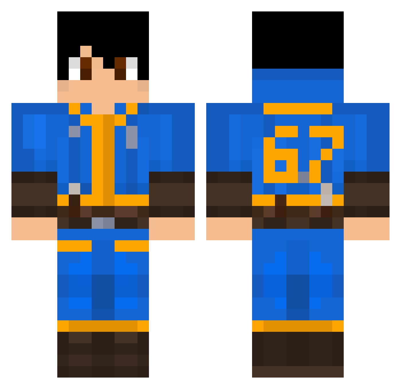 aidanmvc Minecraft skin, front and back view