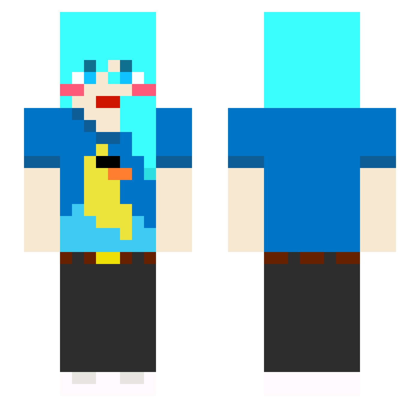 Yeonseuleo Minecraft skin, front and back view