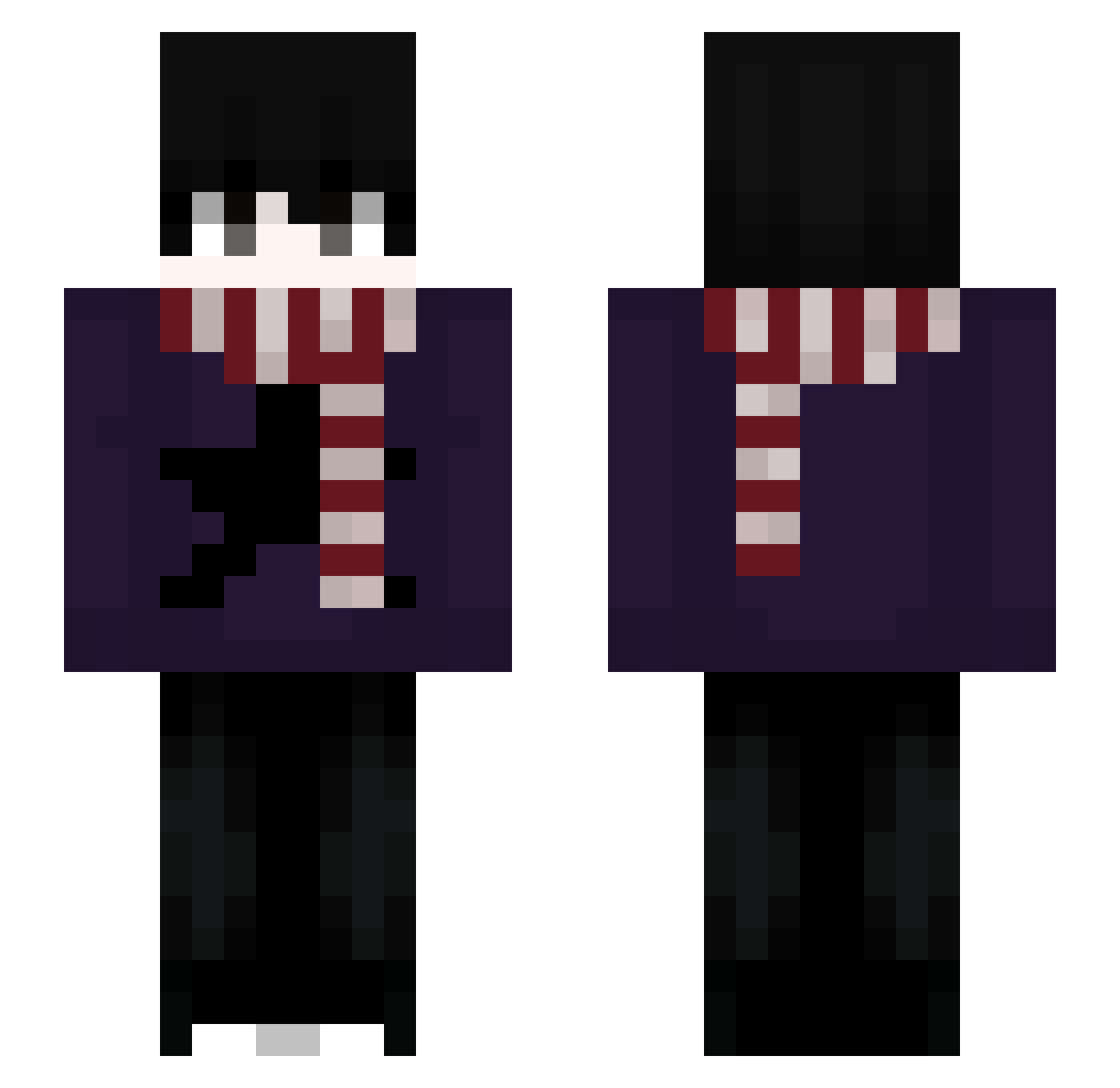 Yato_Devils Minecraft skin, front and back view