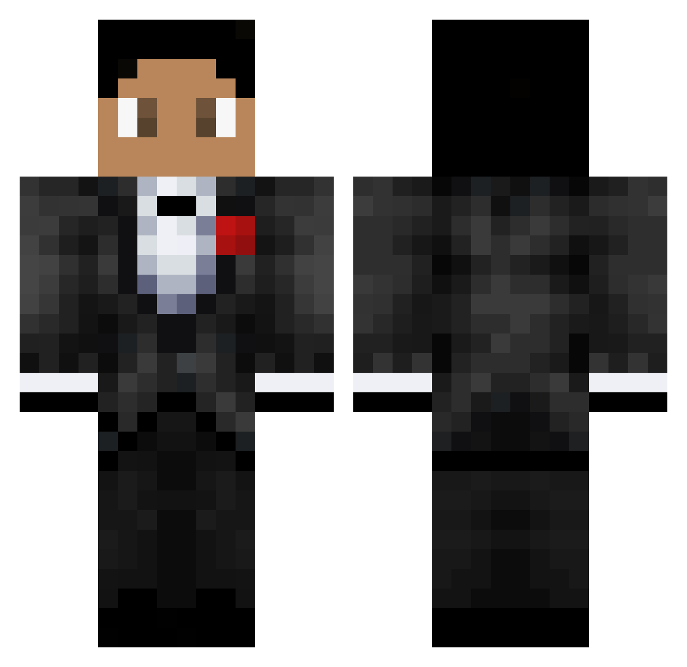 Silky_Smoove Minecraft skin, front and back view