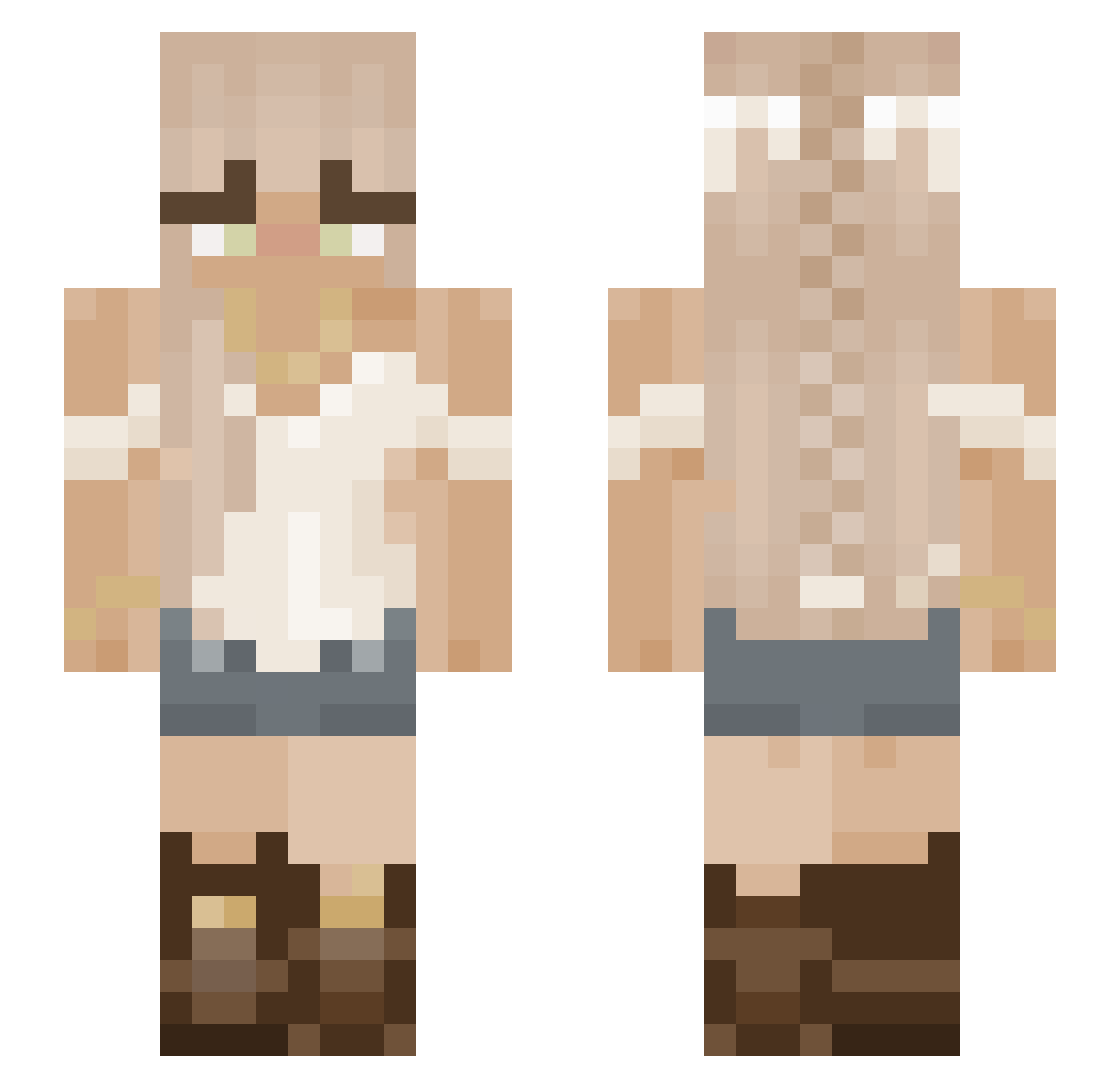 velory_ Minecraft skin, front and back view