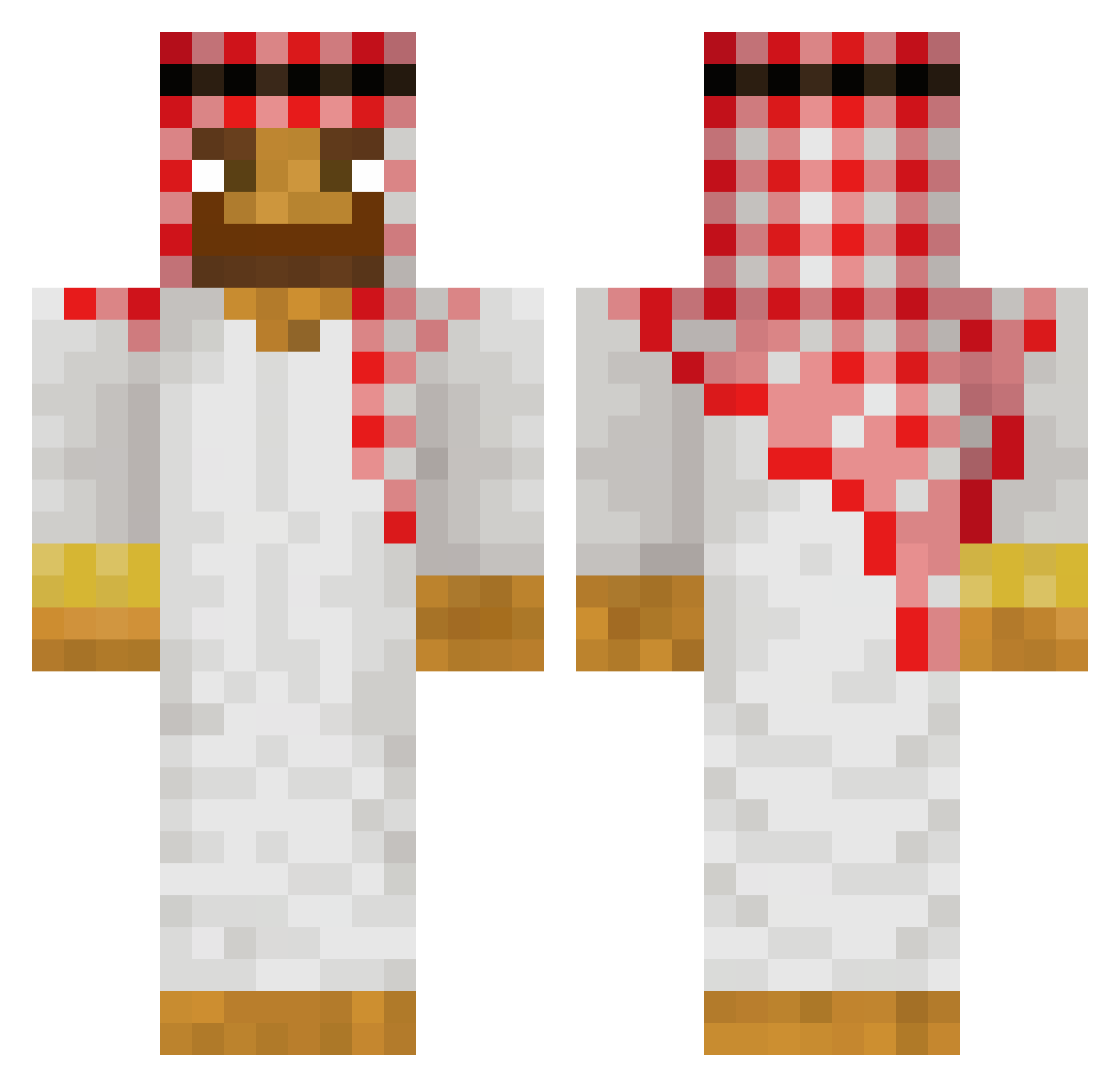 Snurrebuss Minecraft skin, front and back view