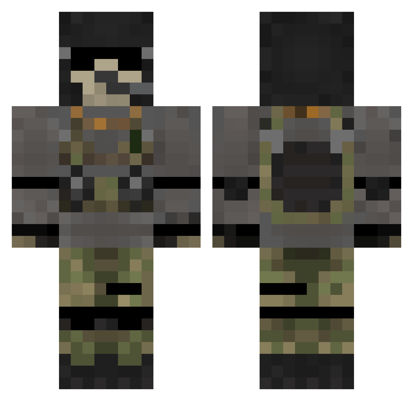 odavido_pro Minecraft skin, front and back view