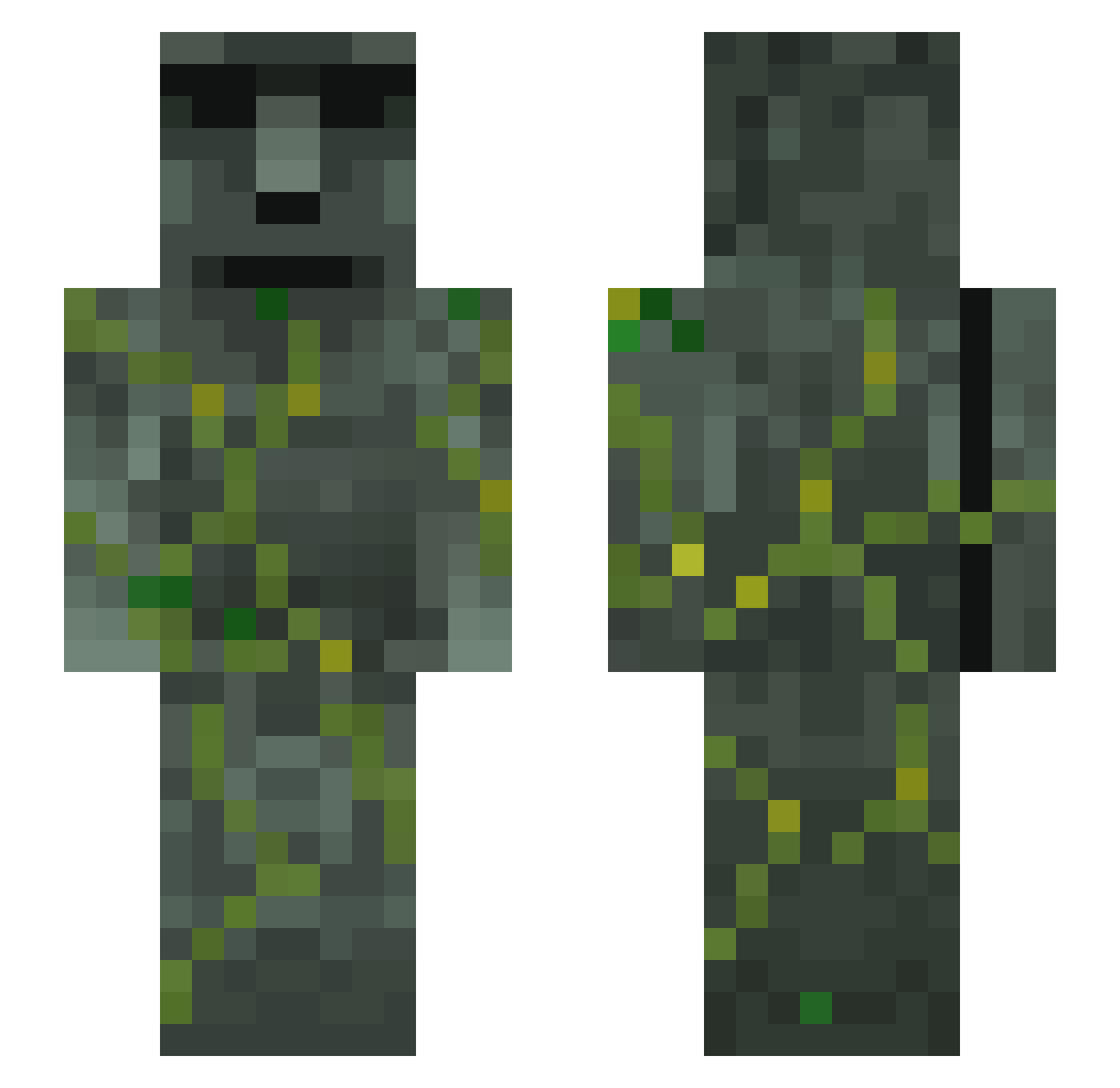 forgettme Minecraft skin, front and back view