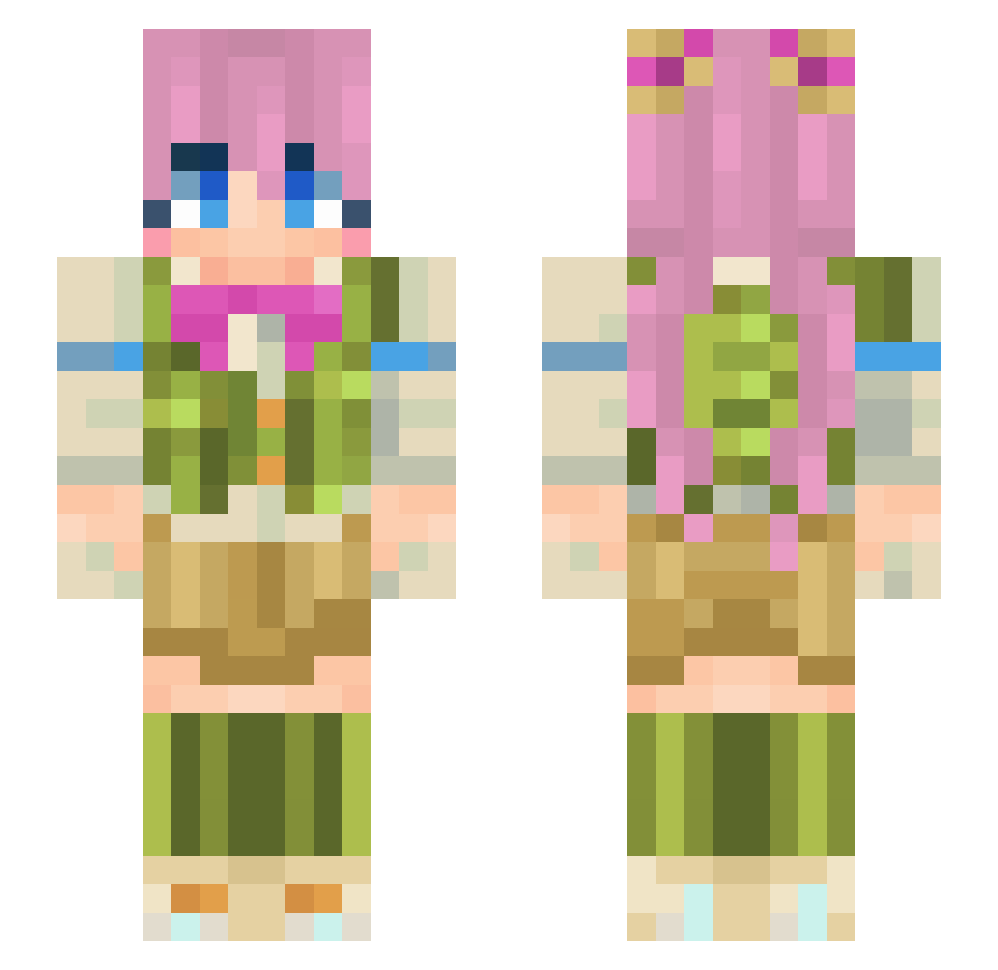 jercy_packson Minecraft skin, front and back view