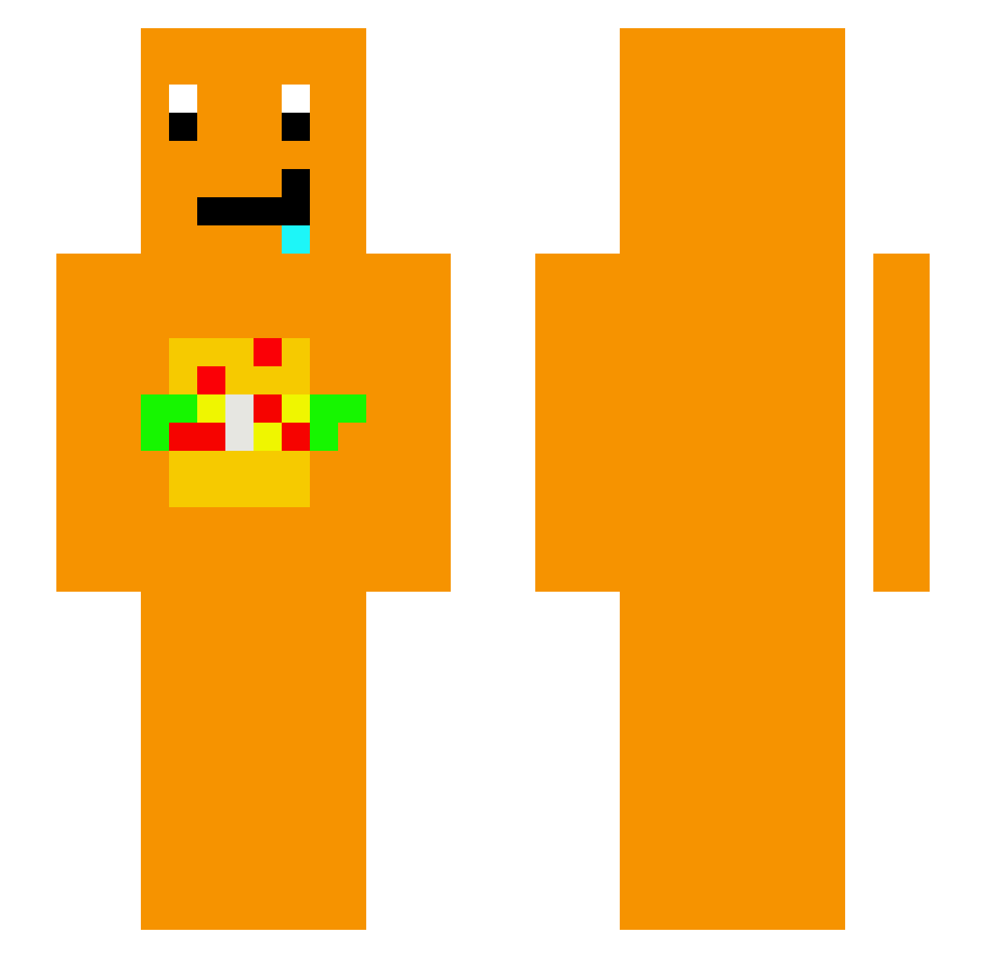 Karnallie Minecraft skin, front and back view