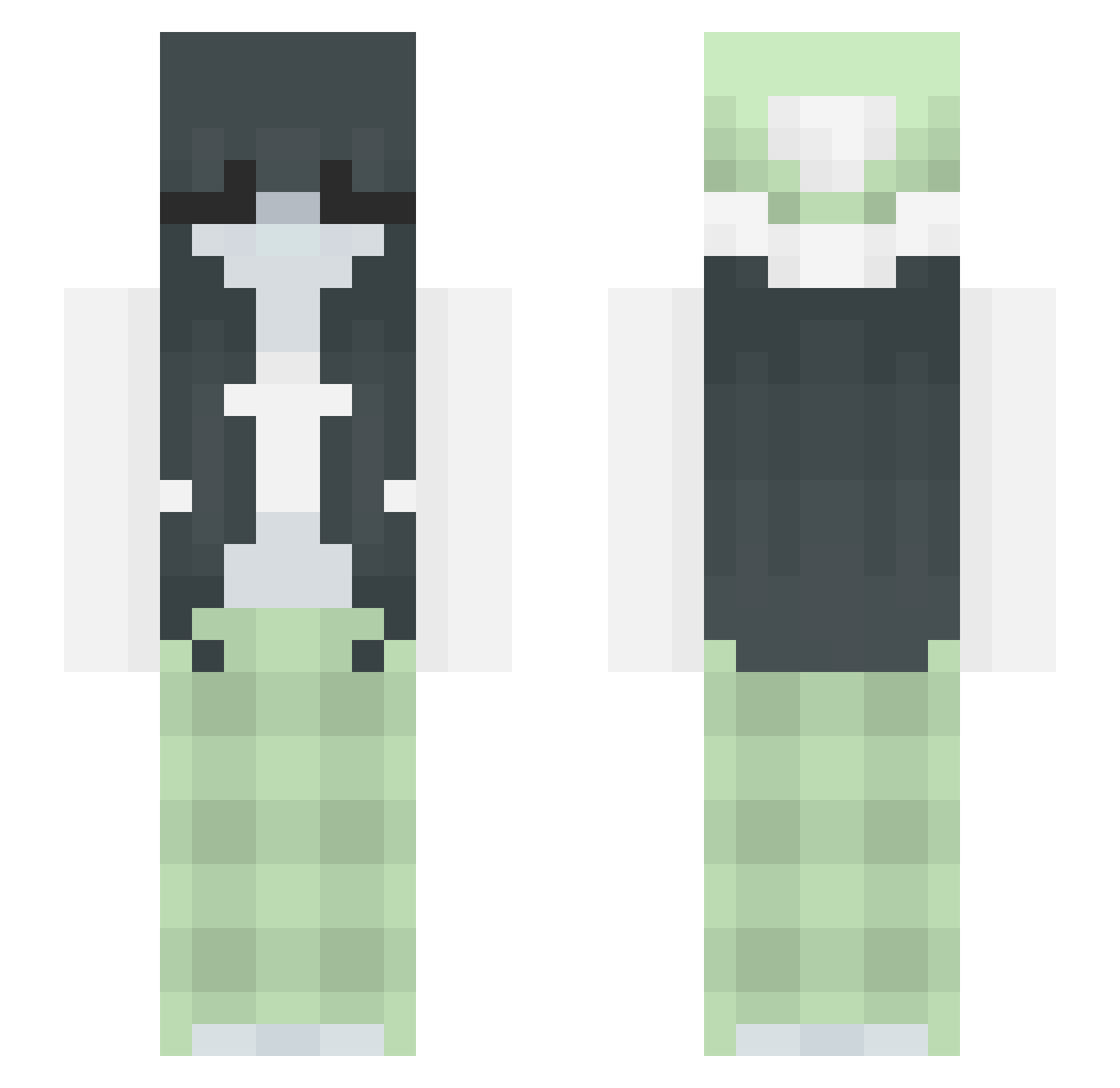 C0cohut Minecraft skin, front and back view